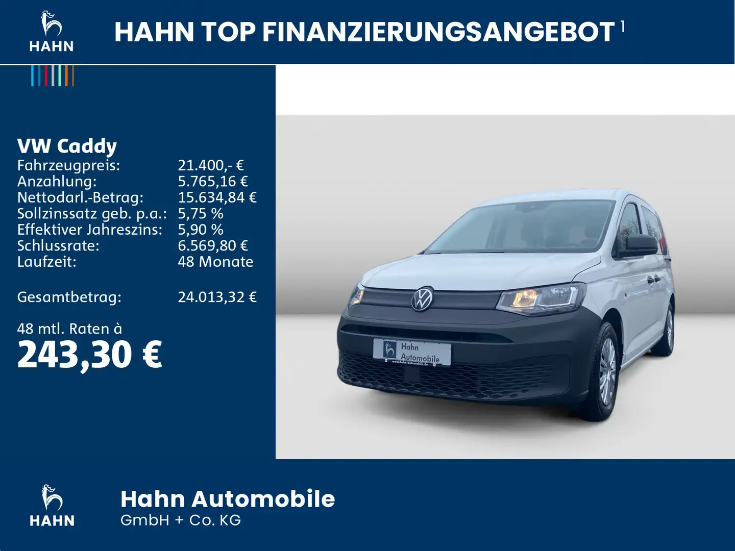 Volkswagen Caddy Kombi 2.0 TDI Climatronic PDC Heckflügeltü Blanc - 2