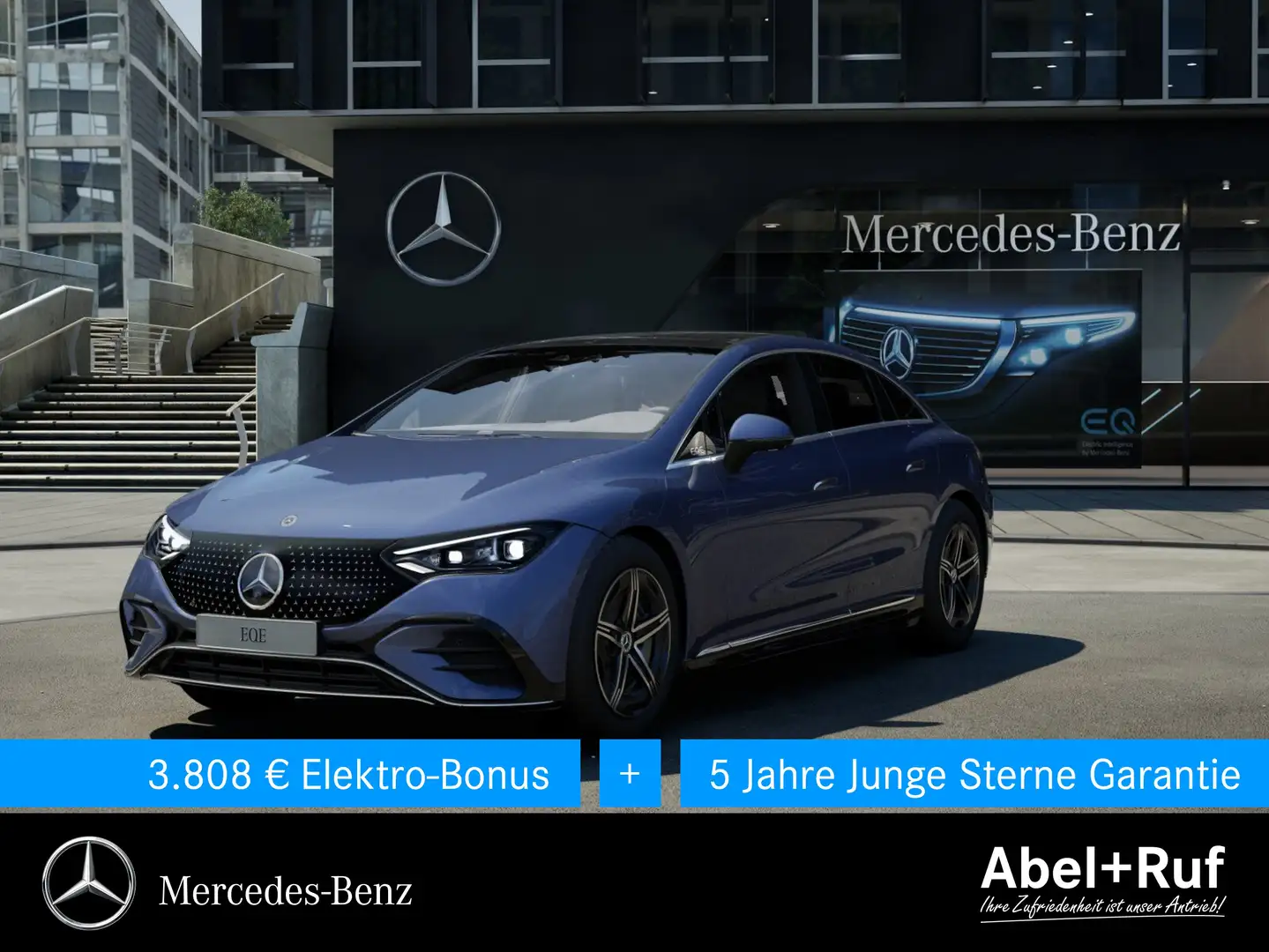 Mercedes-Benz EQE 500 4M AMG+DIGITAL+DIST+HYPERSCREEN+Burm+360 Bleu - 1