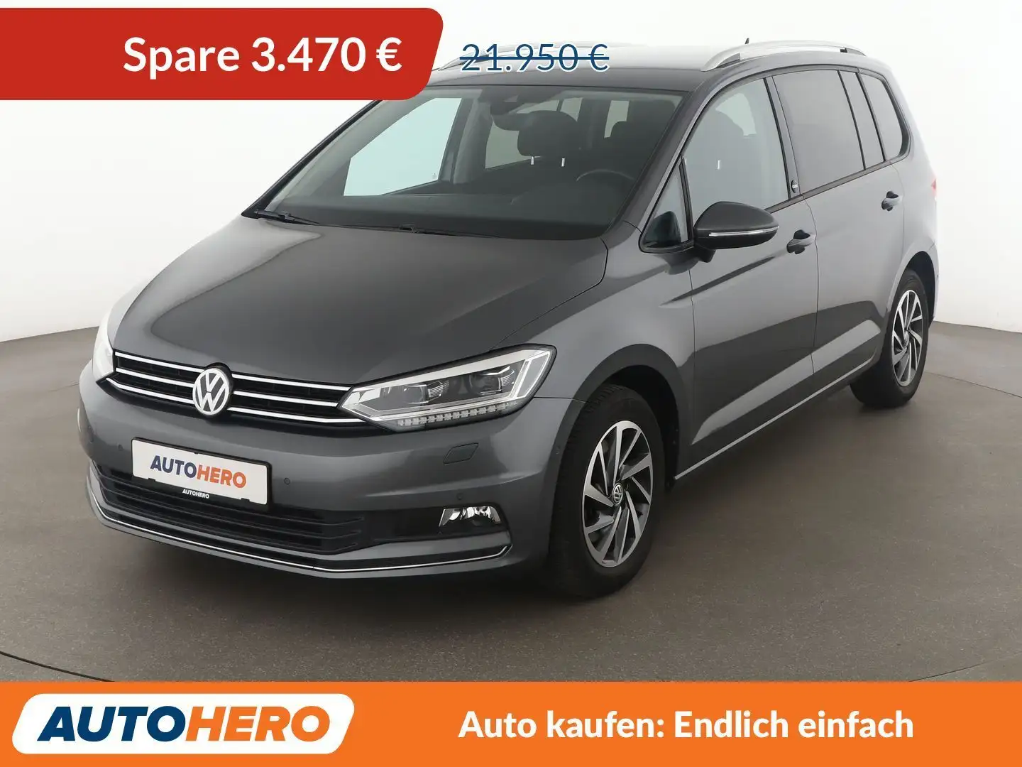 Volkswagen Touran 1.6 TDI Sound BMT Aut.*NAVI*LED*ACC*CAM*PDC*SHZ* Grau - 1