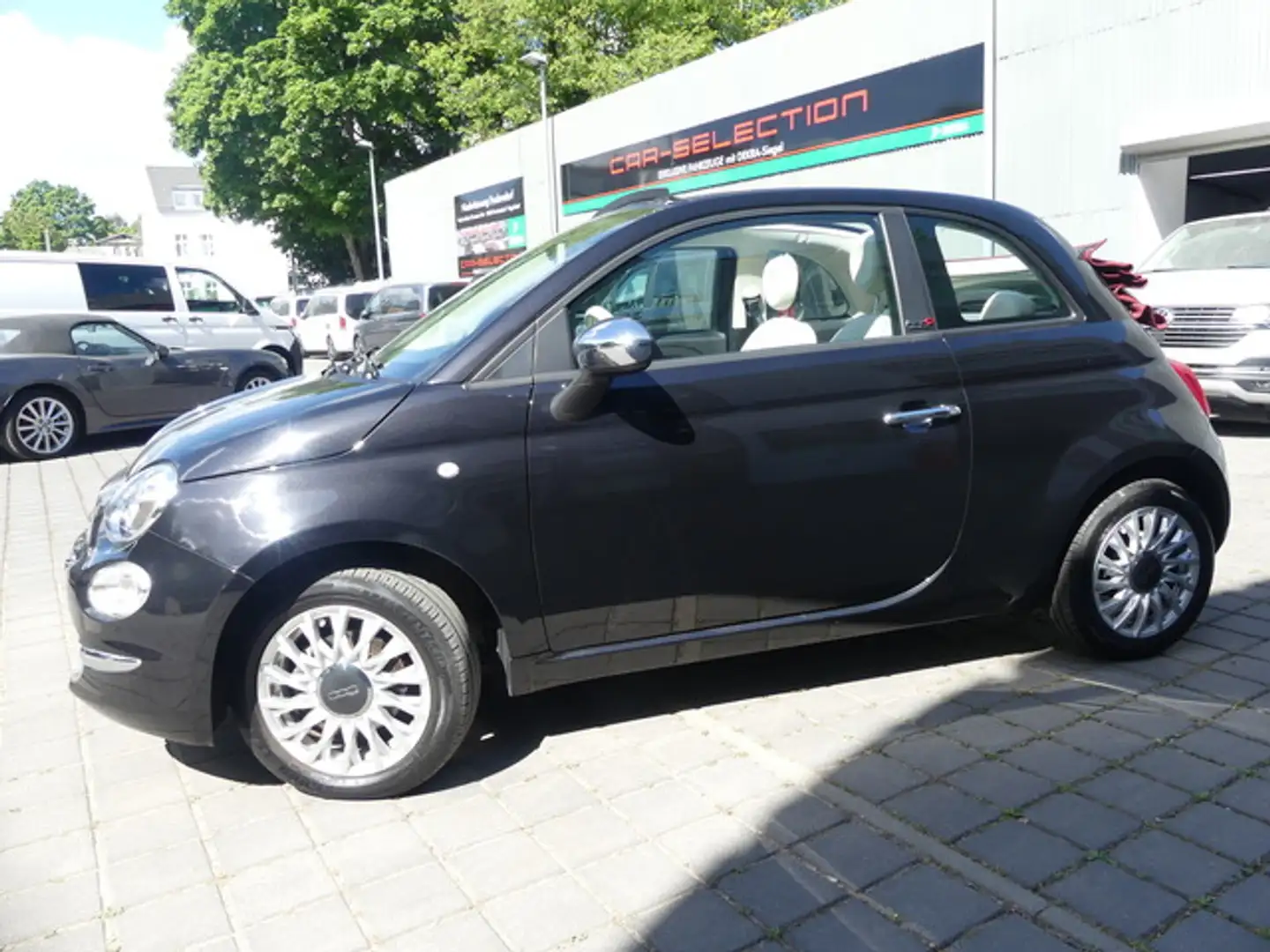 Fiat 500C 1.0 GSE Hybrid Lounge Cabrio DAB/TEMPOMAT Fekete - 2