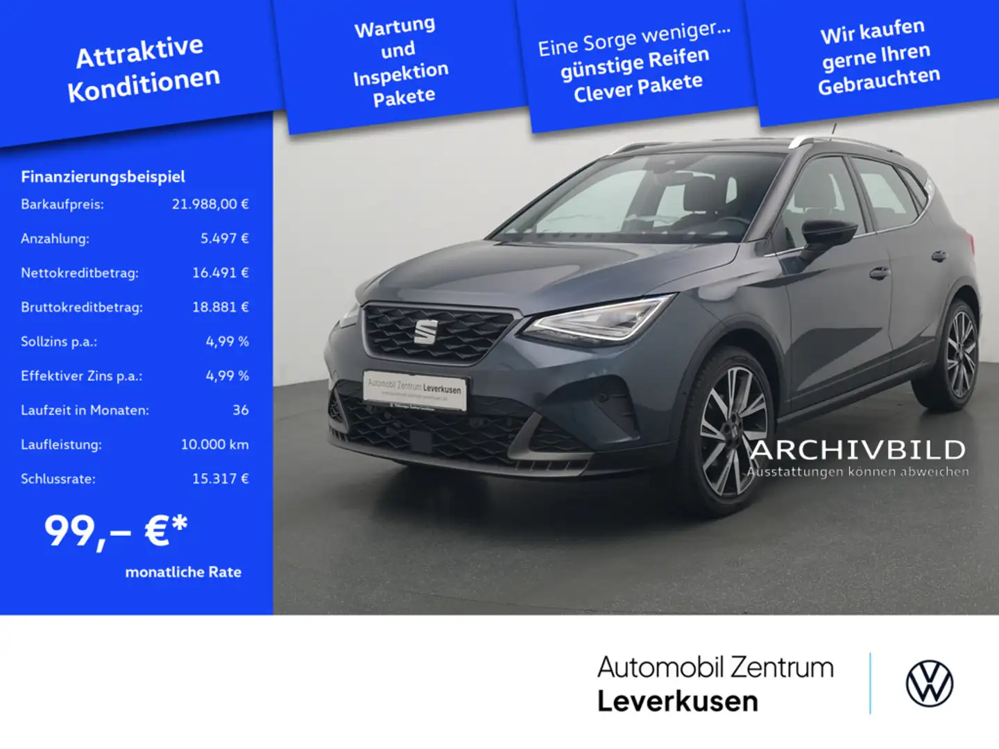 SEAT Arona Xperience DSG VIRT LED NAVI PDC Grau - 1