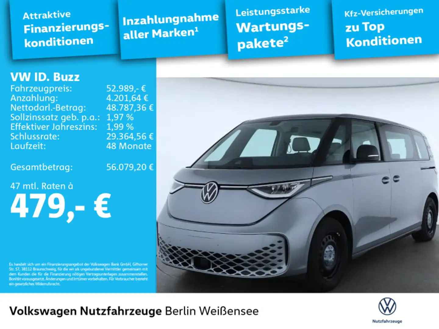 Volkswagen ID. Buzz ID.Buzz Pro LR*AHK*PDC*MASSAGE*LANE*MFL*LHZ* Ezüst - 2