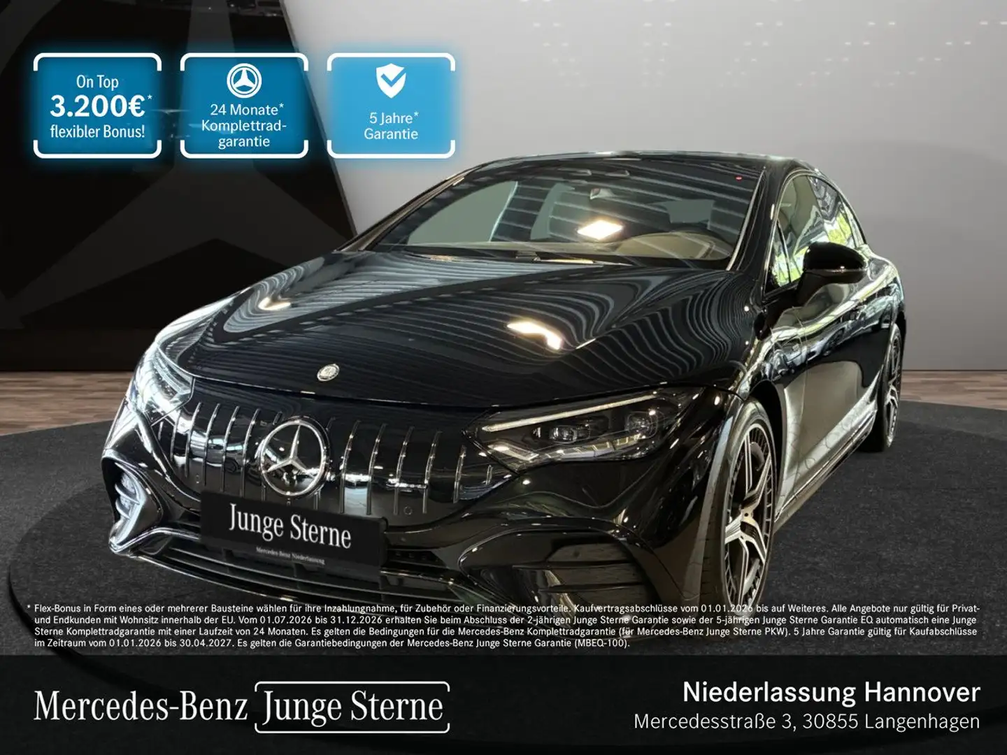 Mercedes-Benz EQE 53 AMG 4M Fahrass 360° Airmat Pano Burmester Schwarz - 1