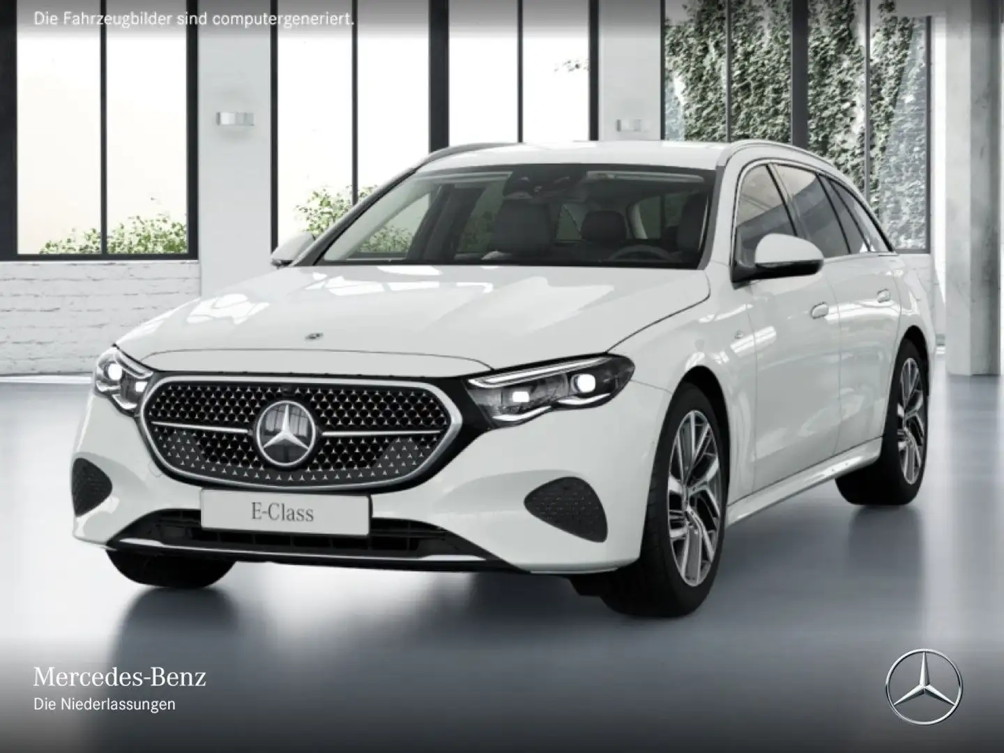 Mercedes-Benz E 300 e T Hybrid Avantgarde Fahrass 360° Distr. 9G Weiß - 2