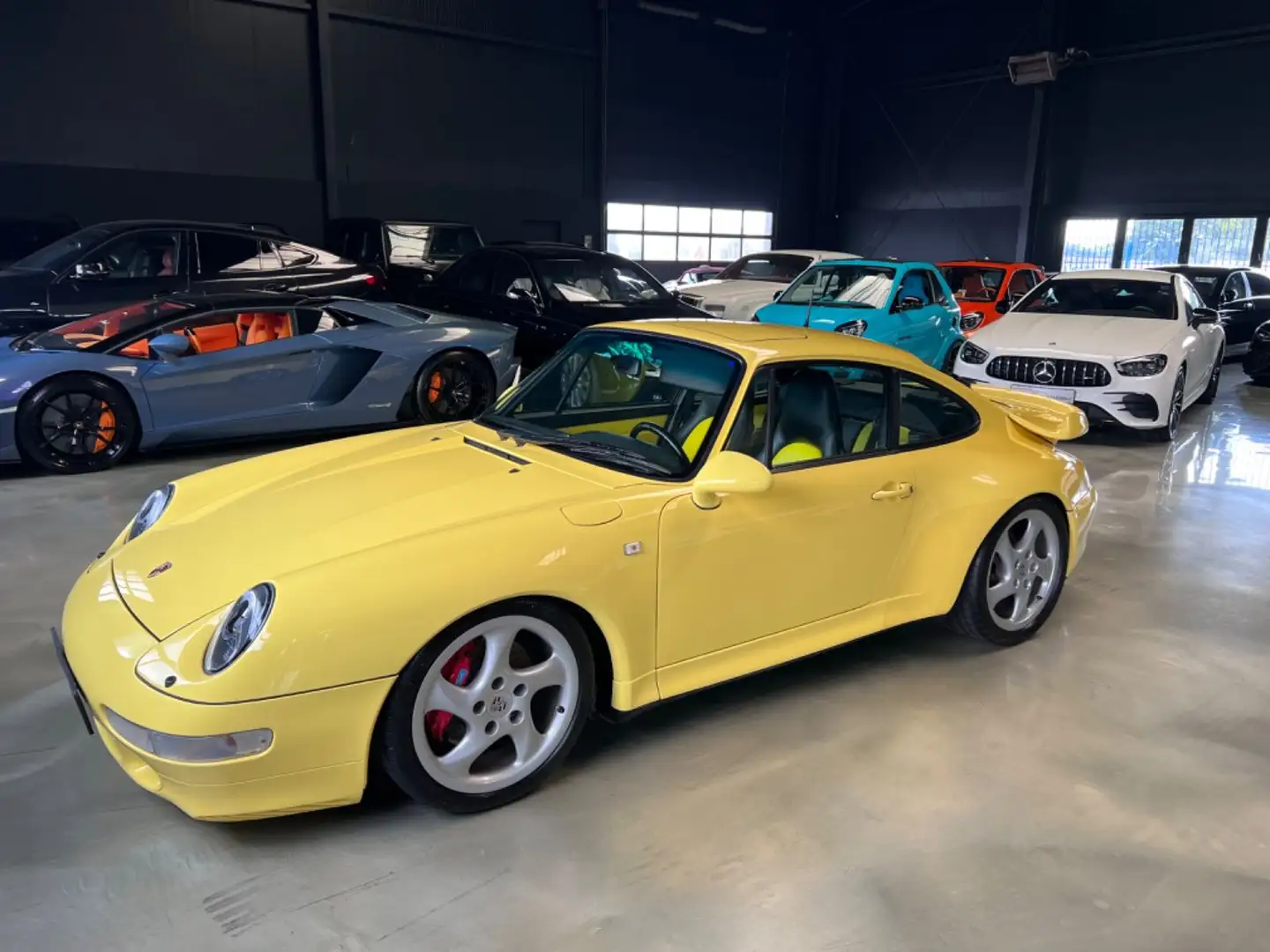 Porsche 993 TURBO WLS 1 PTS FARBE/LEDER EXCLUSIV/DEUTSCH Geel - 1