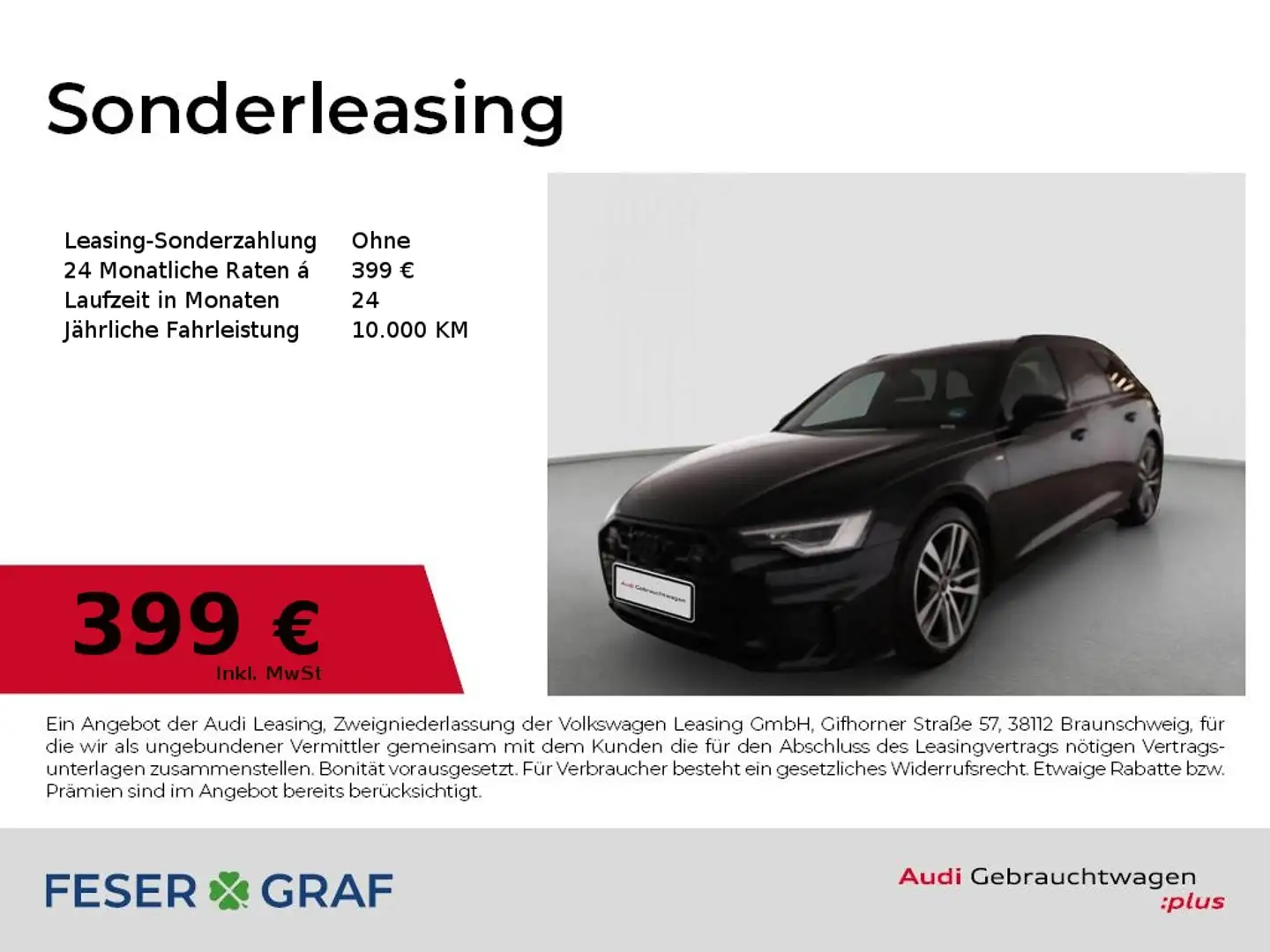 Audi A6 Avant 45 TFSI 2x S line ACC Matrix Navi 360° Schwarz - 1
