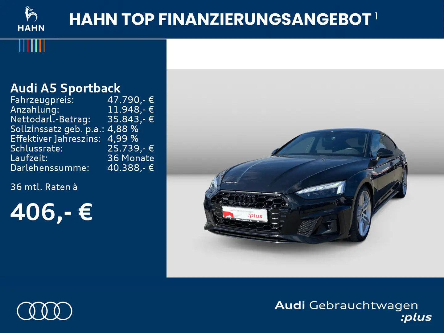 Audi A5 50TDI qua S-Line S-Trc CAM Navi LED Schwarz - 2