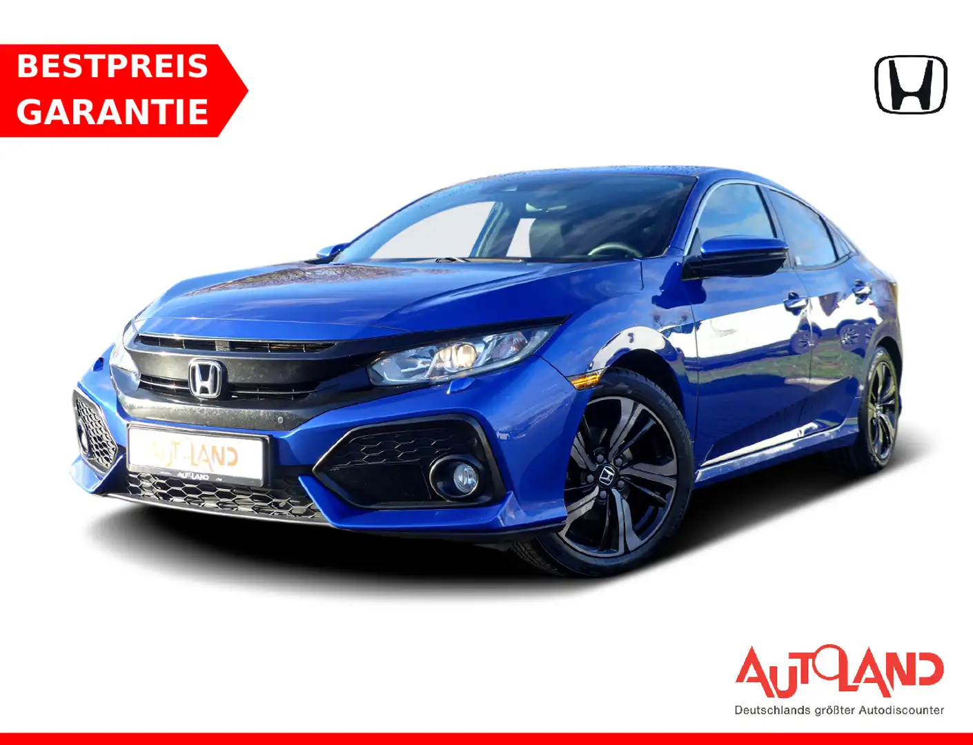 Honda Civic 1.0 Elegance Navi DAB Kamera Tempomat Modrá - 1