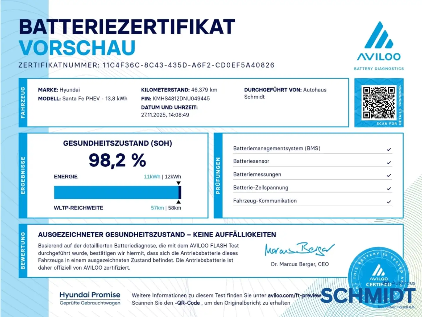 Hyundai SANTA FE Signature Plug-In Hybrid 4WD AHK-abn. Leder HUD El Blanc - 2