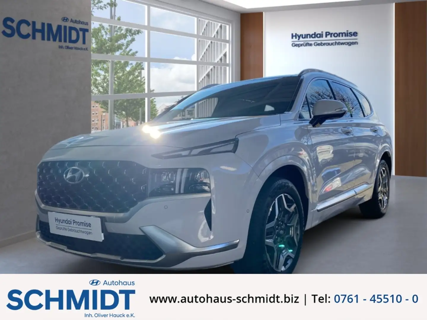 Hyundai SANTA FE Signature Plug-In Hybrid 4WD AHK-abn. Leder HUD El Blanc - 1