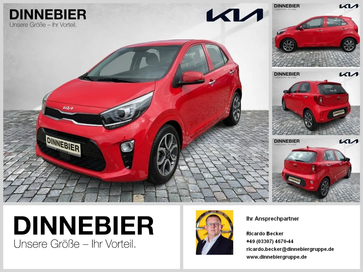 Kia Picanto 1.2 Spirit Automatik+Navi+Kamera+SHZ Rosso - 1