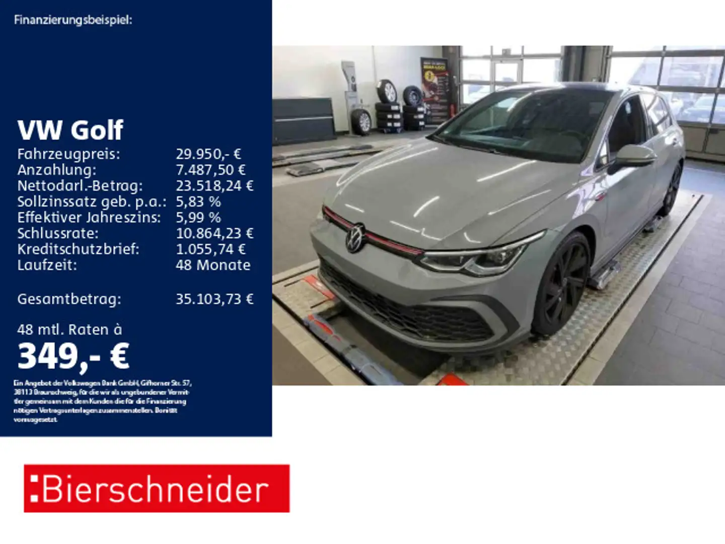 Volkswagen Golf GTI Golf 8 2.0 TSI DSG GTI 18 PANO ACC SHZ CAM Grau - 1