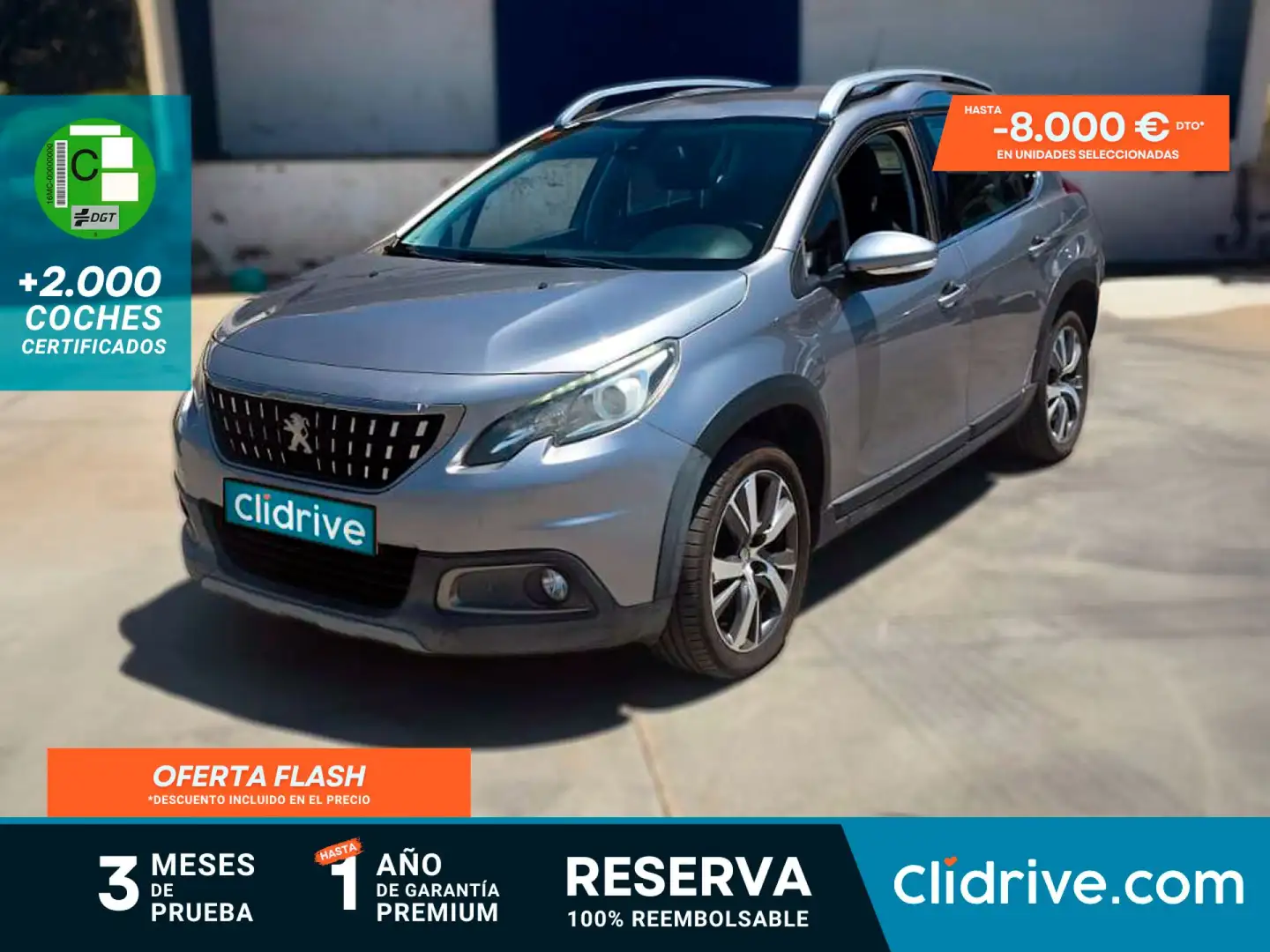 Peugeot 2008 1.6 BlueHDI S&S GT Line 120 Gris - 1