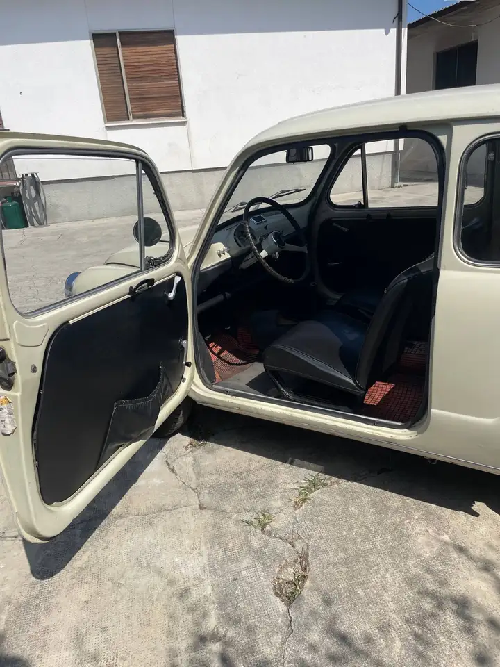 Fiat 600 D 1969 Bianco Avorio – 1.267 km – Libretto originale – Revisione 2028, foto 5