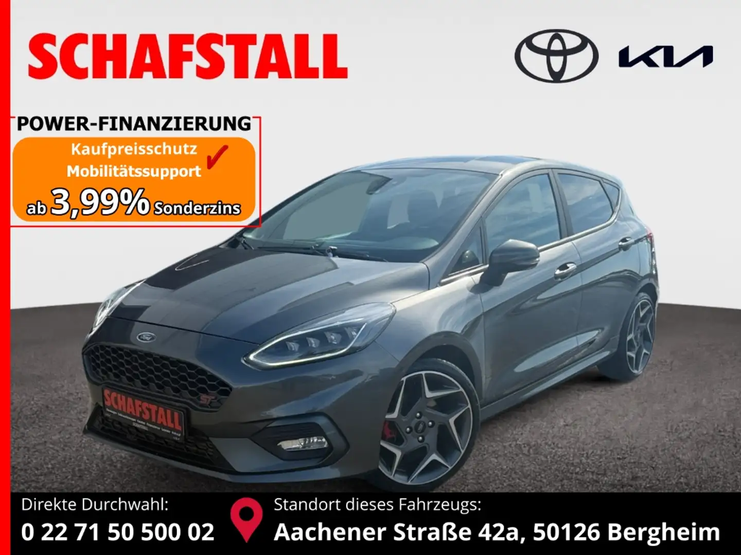 Ford Fiesta ST EcoBoost 1.5 LED Navi Kamera Tempomat Sitzheizu Gris - 1