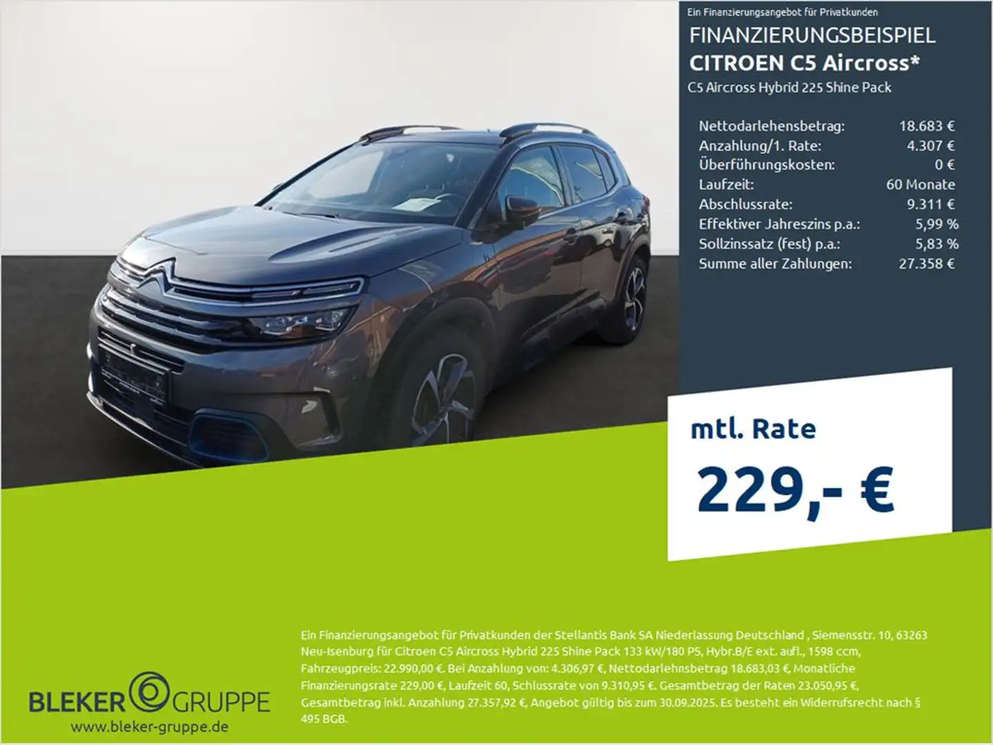 Citroen C5 Aircross C5 Aircross Shine Pack Hybrid Grau - 1