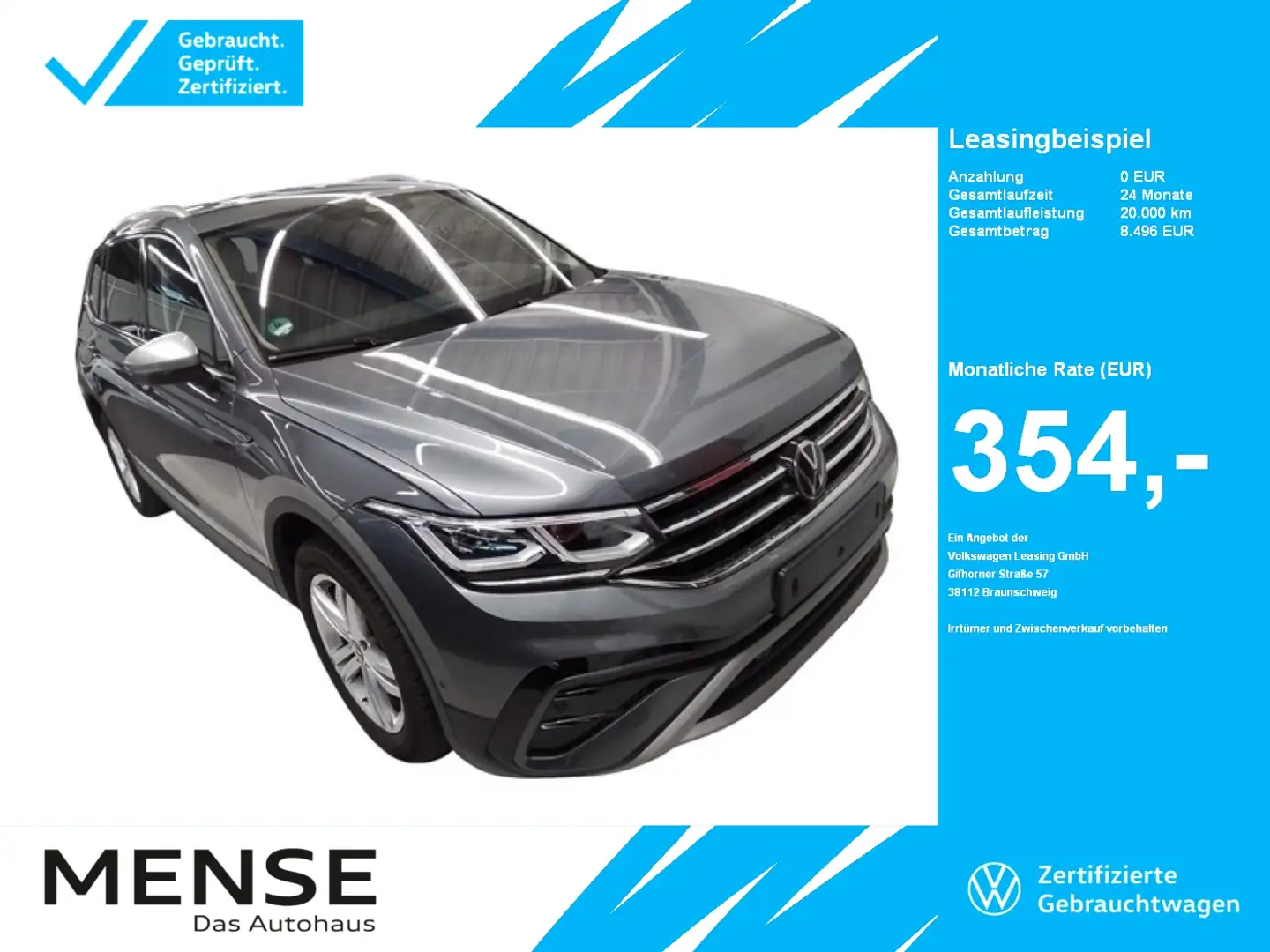 Volkswagen Tiguan Allspace 2.0TDI DSG 4-Motion Elegance |AHK|Matrix Grau - 1