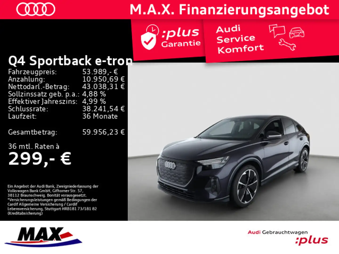 Audi Q4 e-tron 45 QUATT S LINE+MATRIX+AHK+ Violett - 1