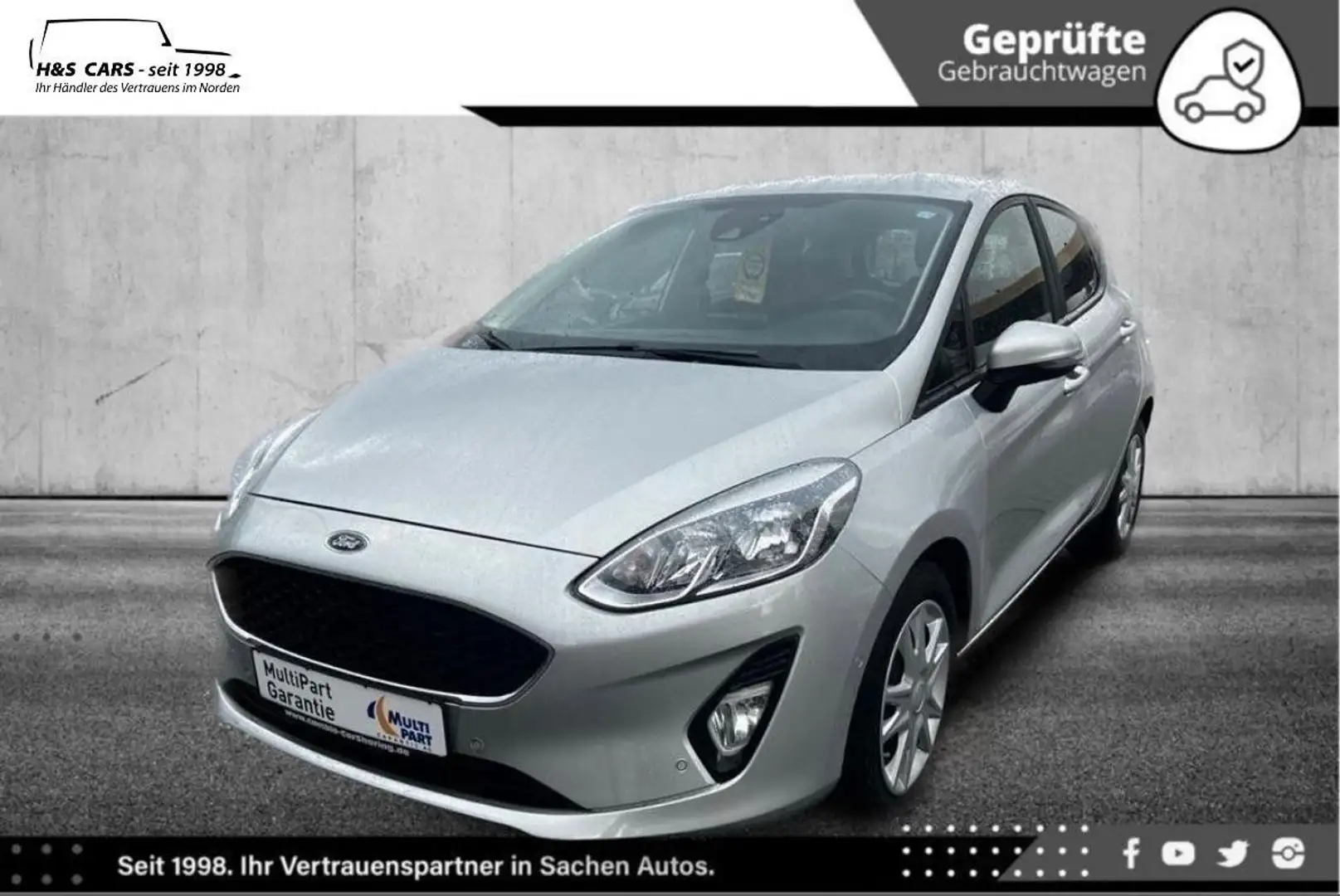 Ford Fiesta 1.H NAVI BLUET TEMP APPLE CARPLAY KAM PDC Silber - 2
