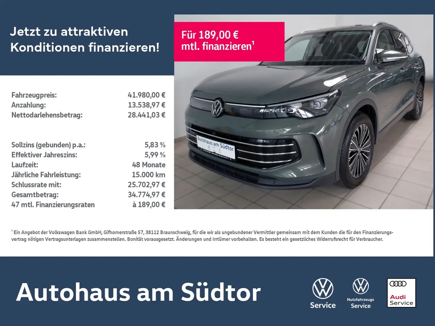 Volkswagen Tiguan Elegance 1.5 eTSI DSG | LED AHK RFK ACC Grün - 1