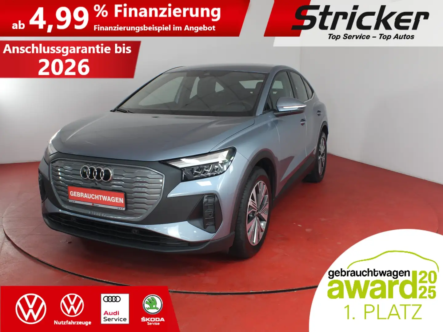 Audi Q4 e-tron Sportback 35 280,-ohne Anzahlung Navi Kamera Modrá - 2