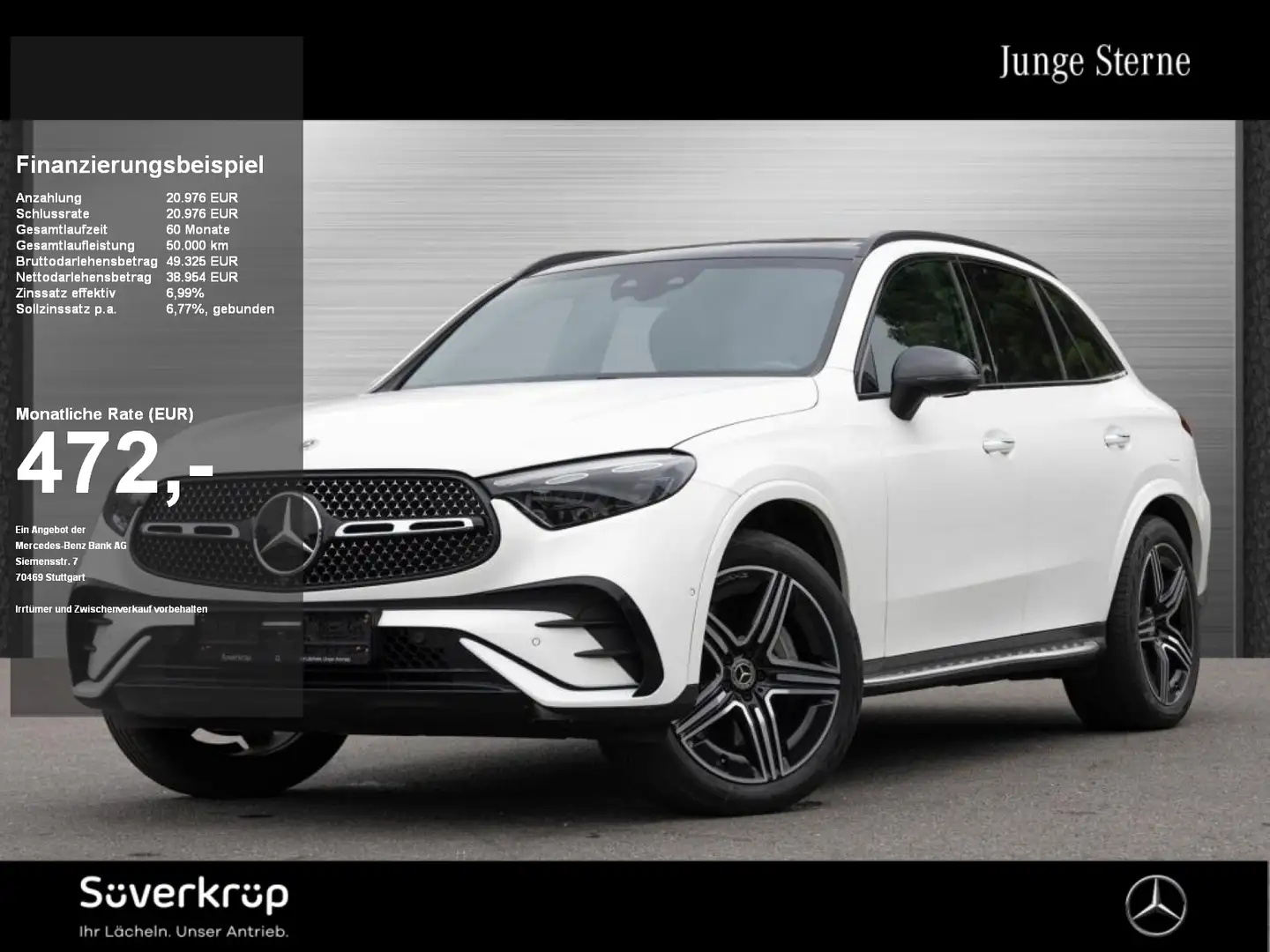 Mercedes-Benz GLC 300 de 4M , BURM AMG NIGHT DISTR SPUR PANO Weiß - 1