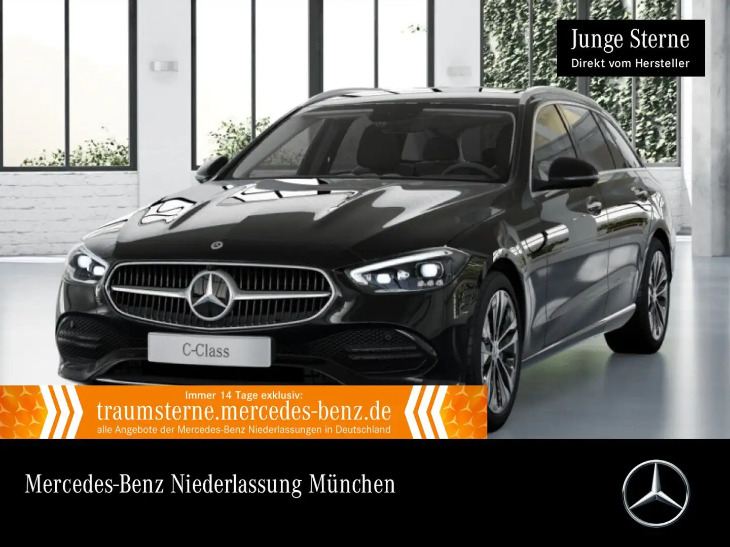 Mercedes-Benz C 300 e T AVANTG+360+AHK+TOTW+KEYLESS+9G Schwarz - 1