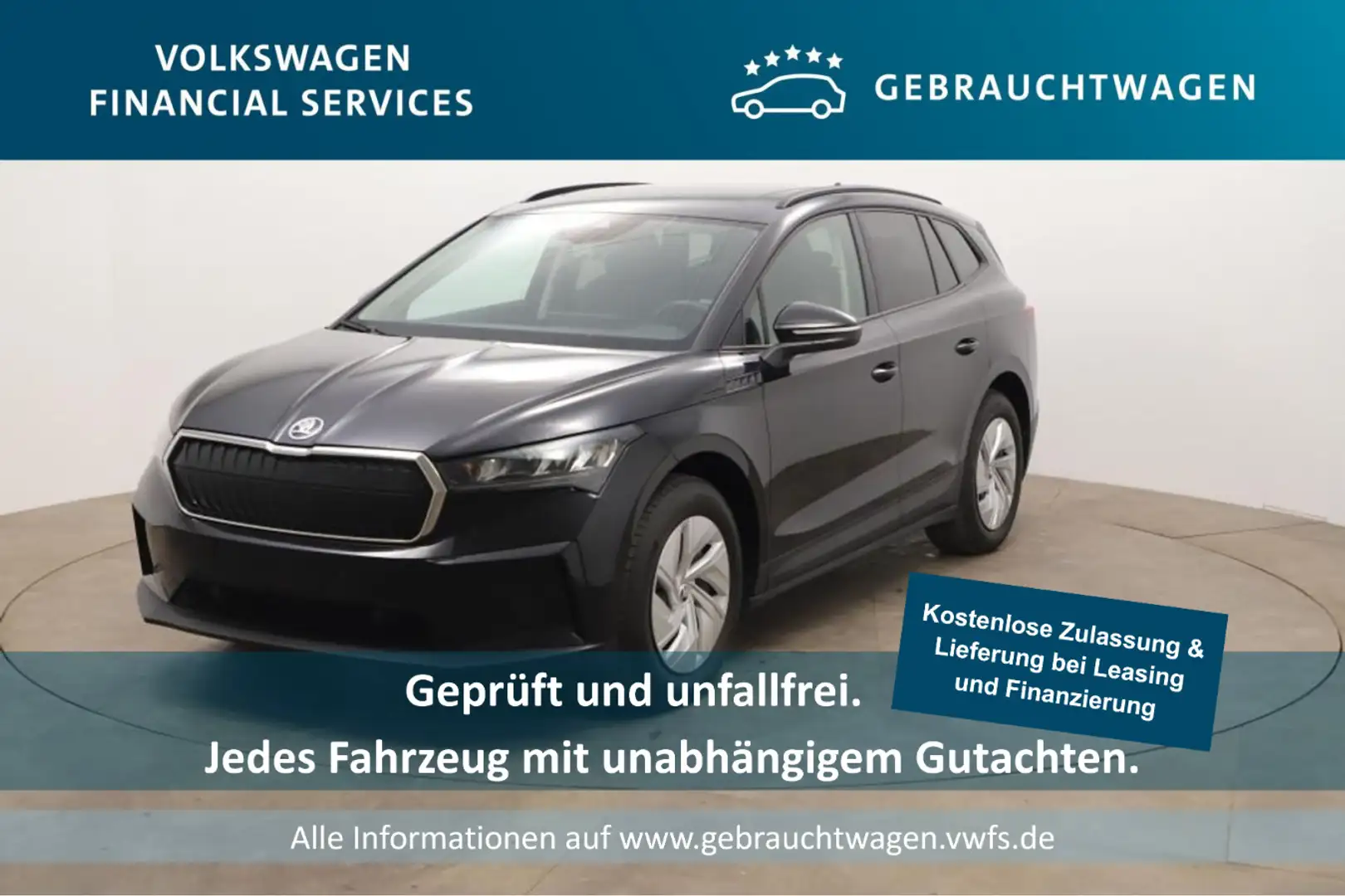 Skoda Enyaq iV electric 109kW Pano*Klima*Nav*PDC Noir - 1