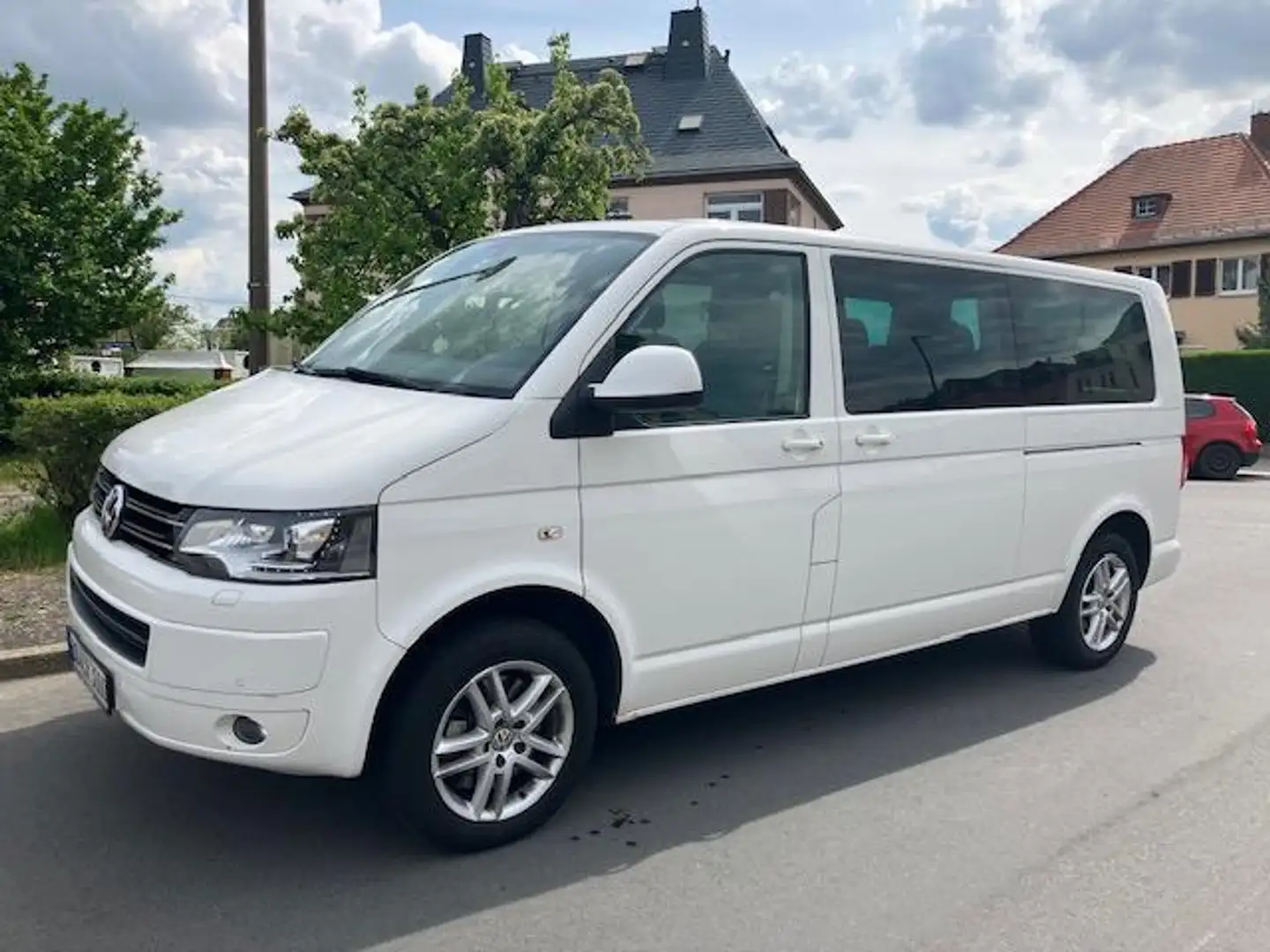 Volkswagen T5 9Si*Navi*AHK*2 Schiebetüren*Standheizung Bílá - 1
