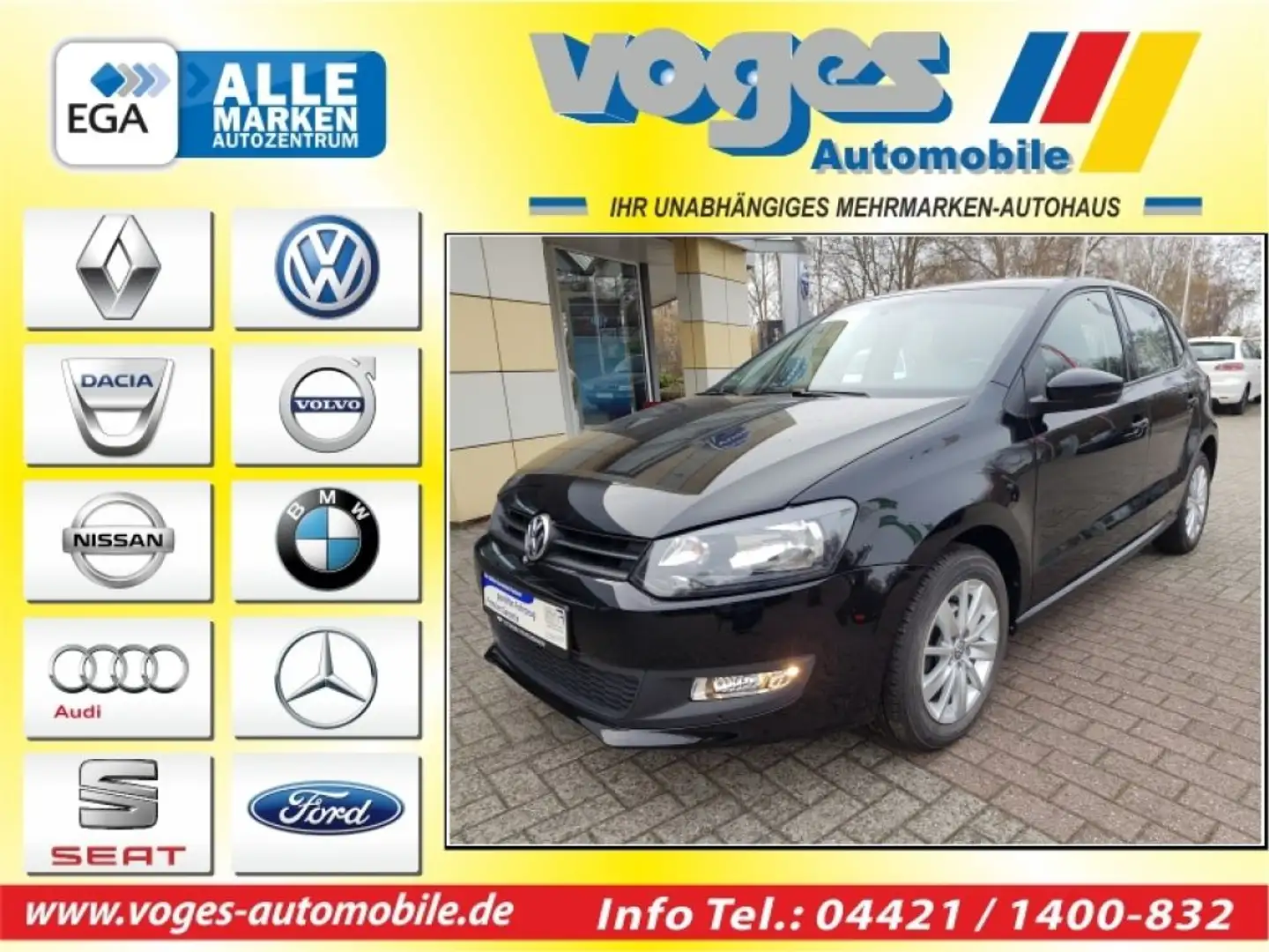 Volkswagen Polo 1.2 Trendline Schwarz - 1