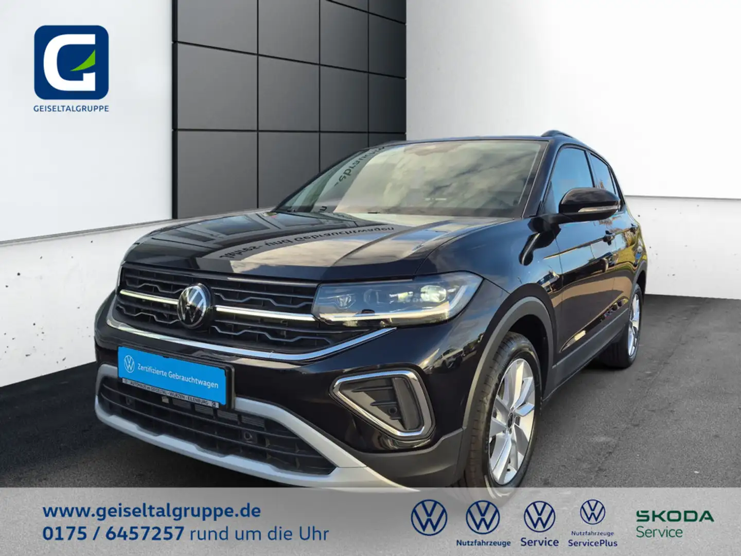 Volkswagen T-Cross 1.0 TSI Life TAGESZULASSUNG *DSG*MATRIX*NAVI*DAB*DIGITAL*REAR Zwart - 1