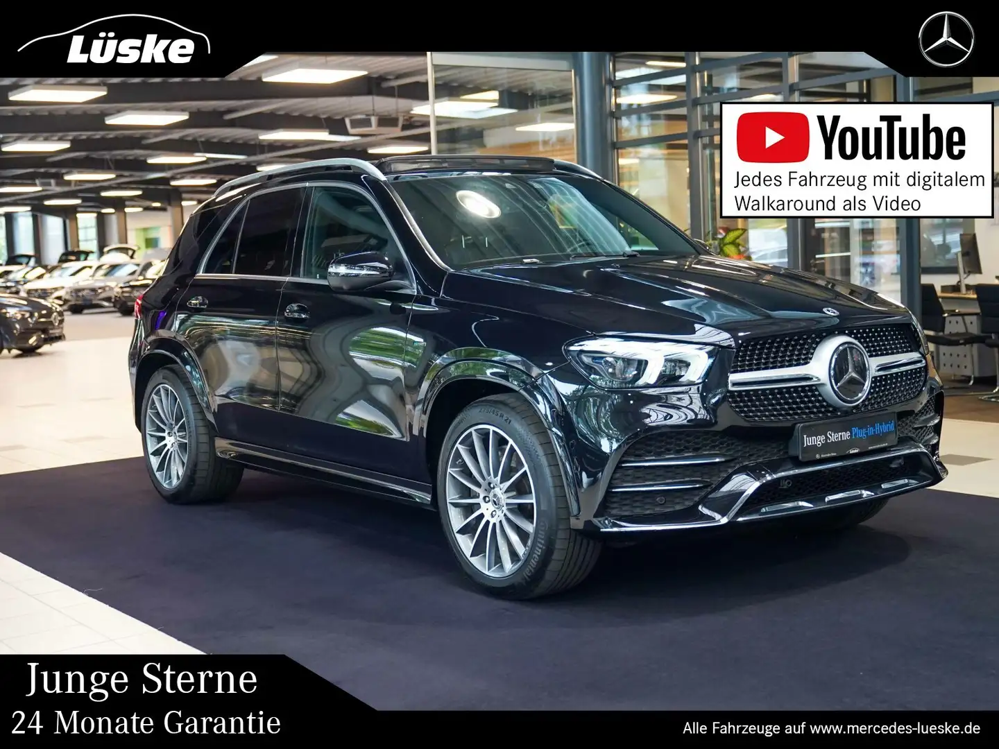 Mercedes-Benz GLE 350 GLE 350 de 4M AMG Line Pano Sitzklima Burmester Schwarz - 1