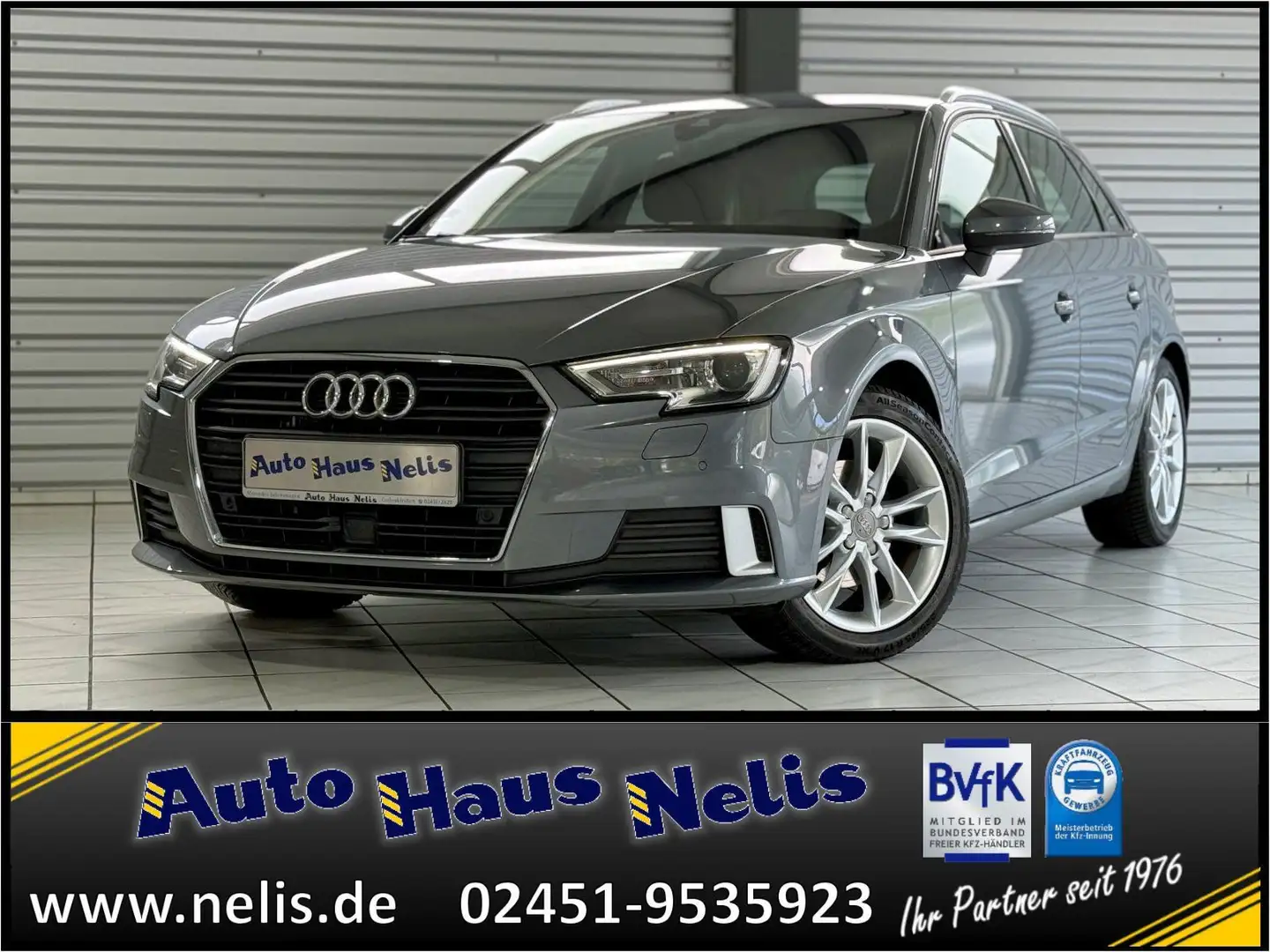 Audi A3 1,5 TFSI Sportback Sport Keyless Bi-Xenon DAB Grigio - 1