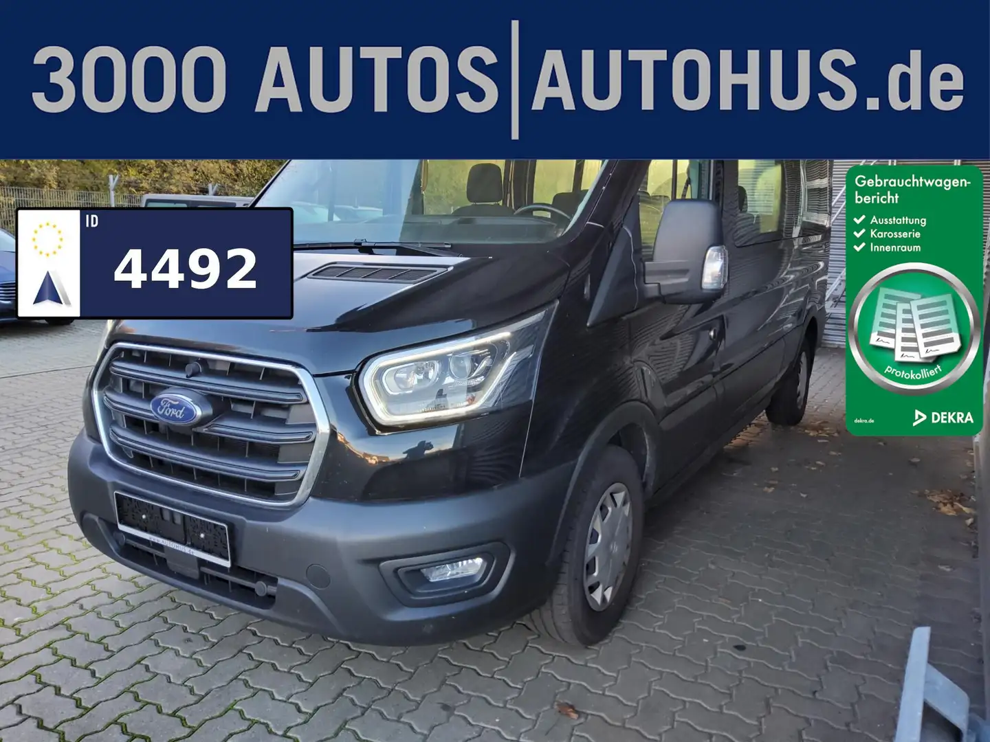 Ford Transit 2.0 TDCi FT 350 L3H2 8-Sitz ACC RFK Xen. Schwarz - 1
