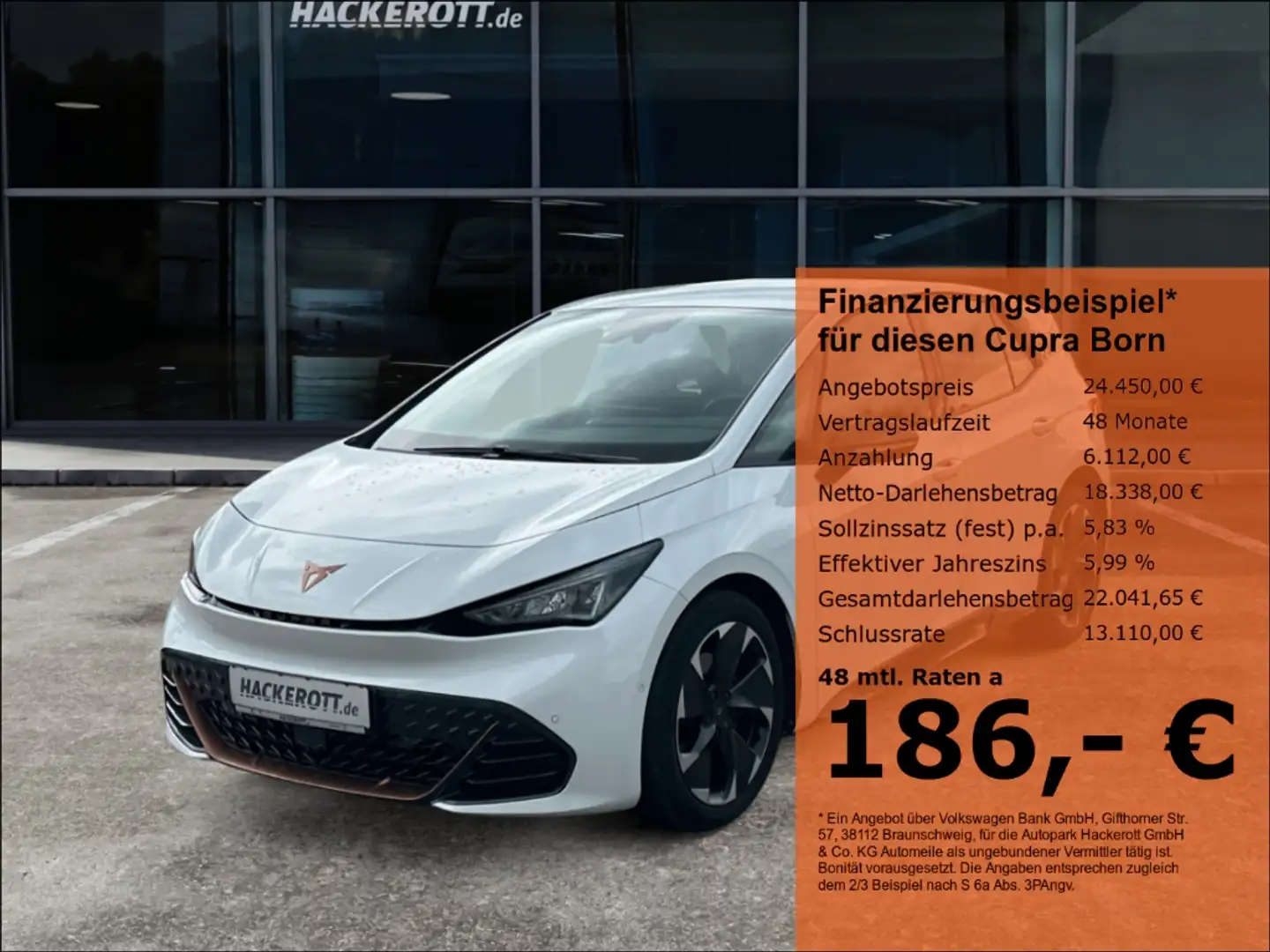 CUPRA Born 204 PS 58kWh PDC MirrorLink ACC Klimaa. Blanc - 1