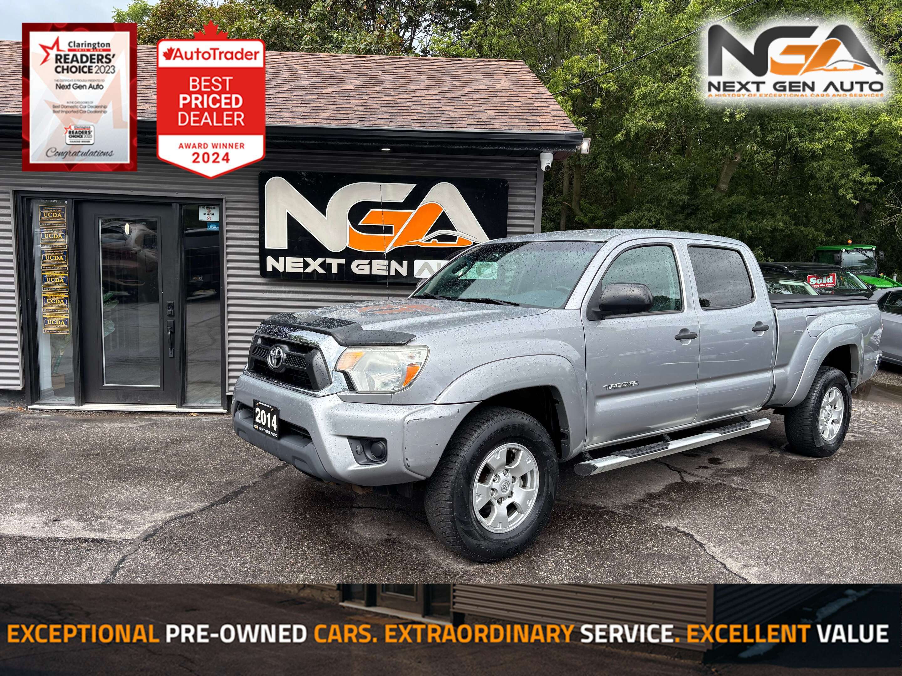 Silver 2014 Toyota Tacoma Pickup Truck Four-Wheel Drive Automatic