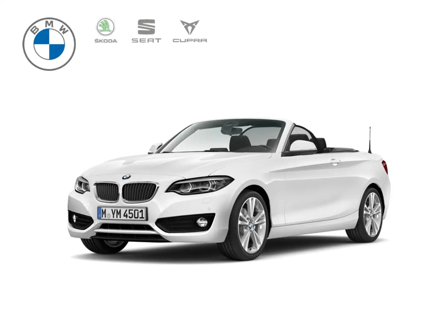 BMW 220 i Cabrio Aut. SHZG+LKRDHZG+NAVI+DAB+LED+TEMPOMAT+K Weiß - 1