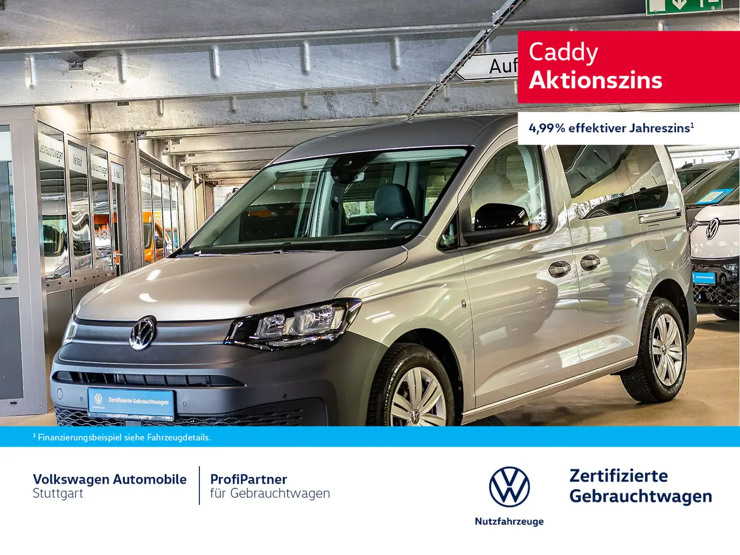 Volkswagen Caddy DSG 2.0 TDI Euro 6 e AHK Navi Klima Silber - 1