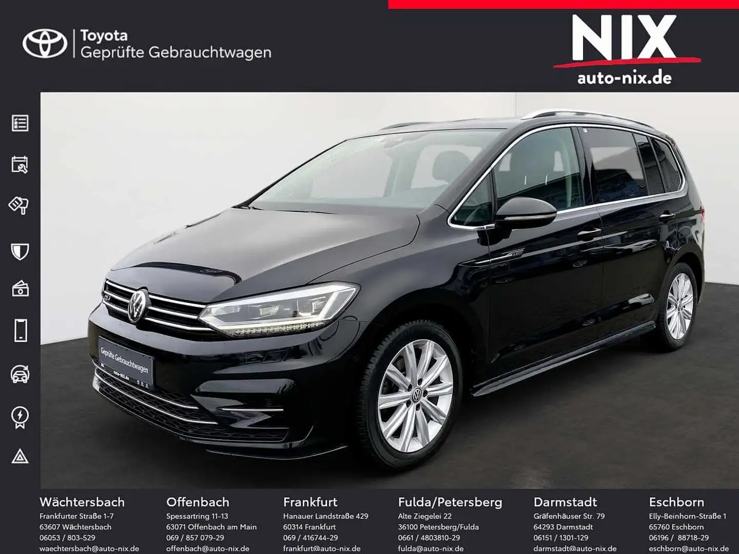 Volkswagen Touran 1.4 TSI BMT DSG Highline AHK PANO Schwarz - 1