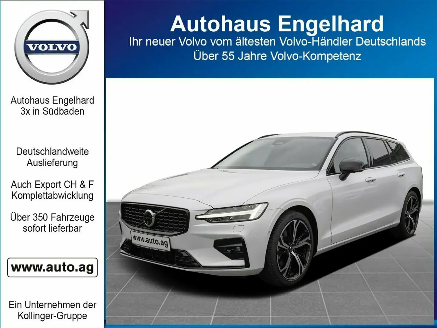 Volvo V60 B4B PLUS DARK BUSINESS 360° MY25 Weiß - 1