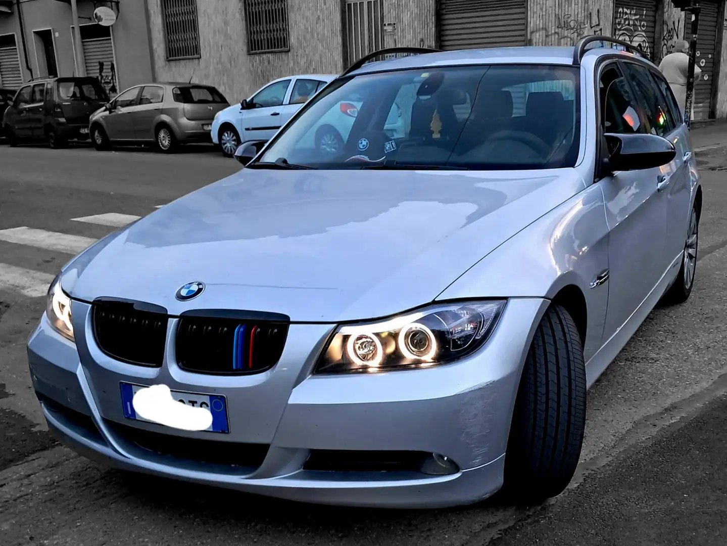 BMW 320 Serie 3 E91 Touring 320d Touring Attiva Grigio - 1