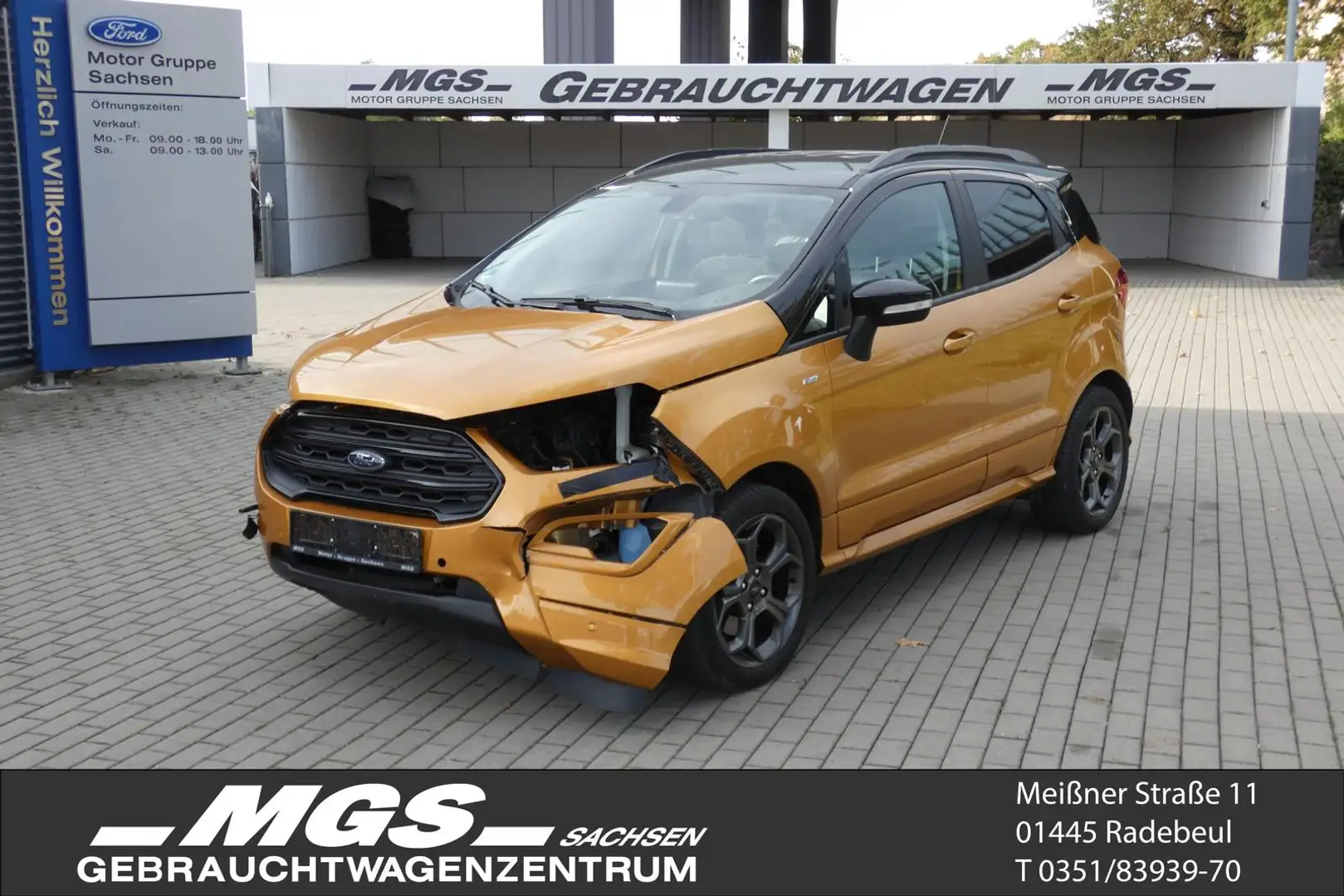 Ford EcoSport 1.0 EB 'ST-Line' #XENON #NAVI #LEDER #KAM Gelb - 1