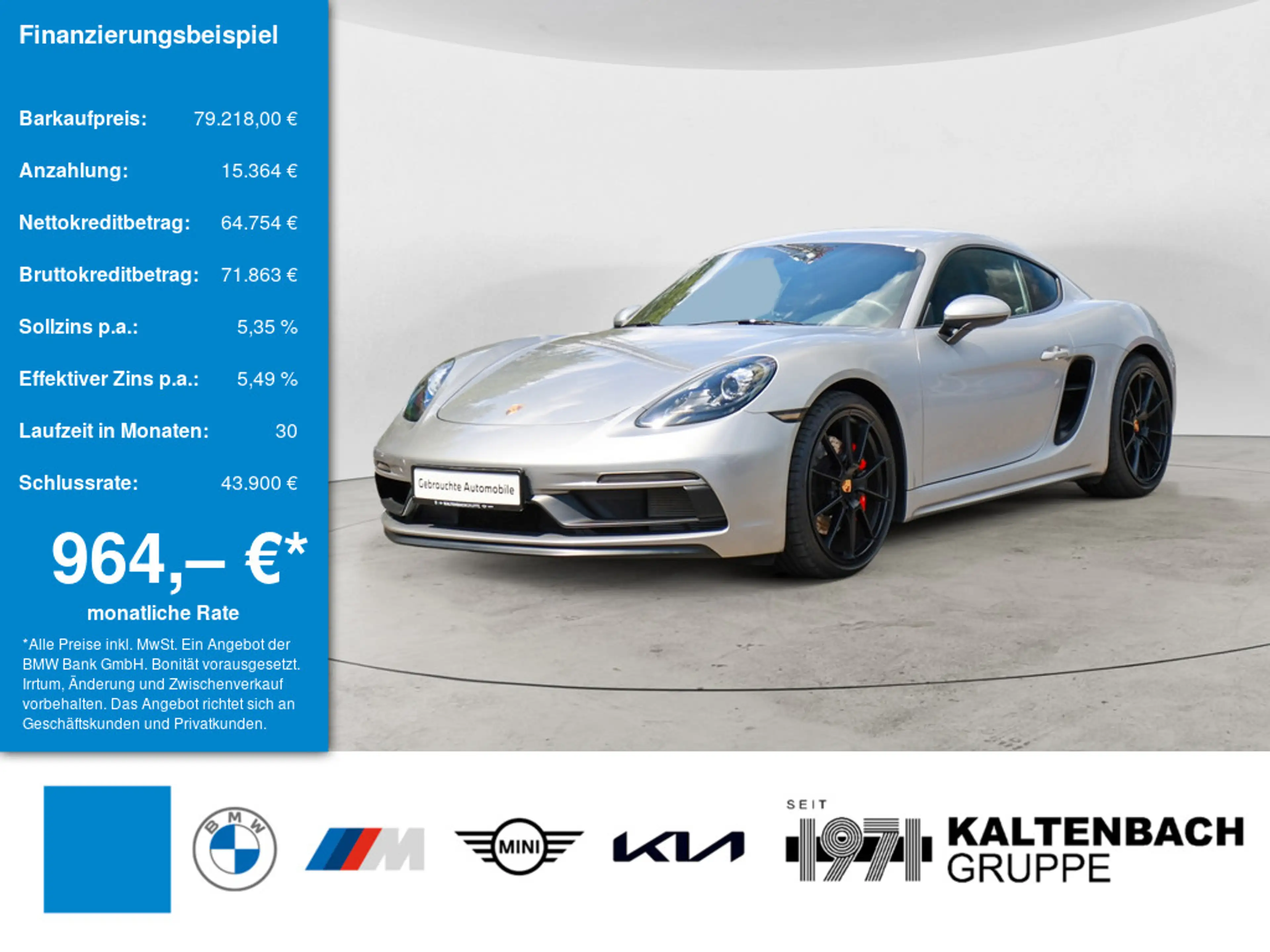 Porsche Cayman 718 GTS 4.0 SPORTABGASANLAGE NAVI SHZ