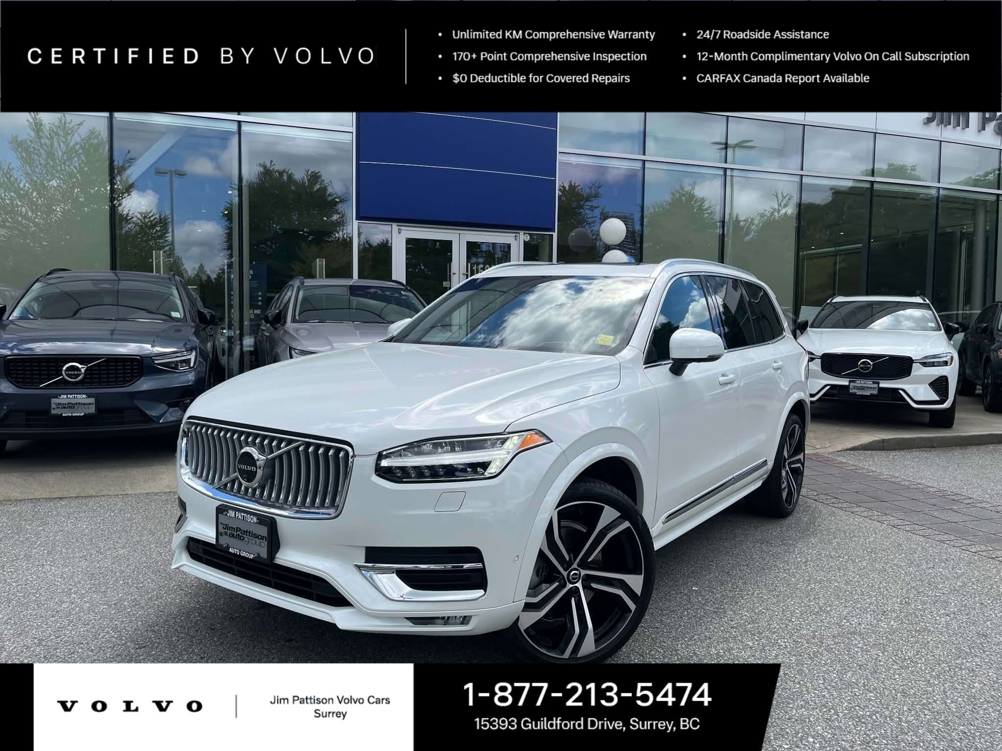 White 2024 Volvo XC90 SUV / Crossover All-Wheel Drive 8-Speed Automatic
