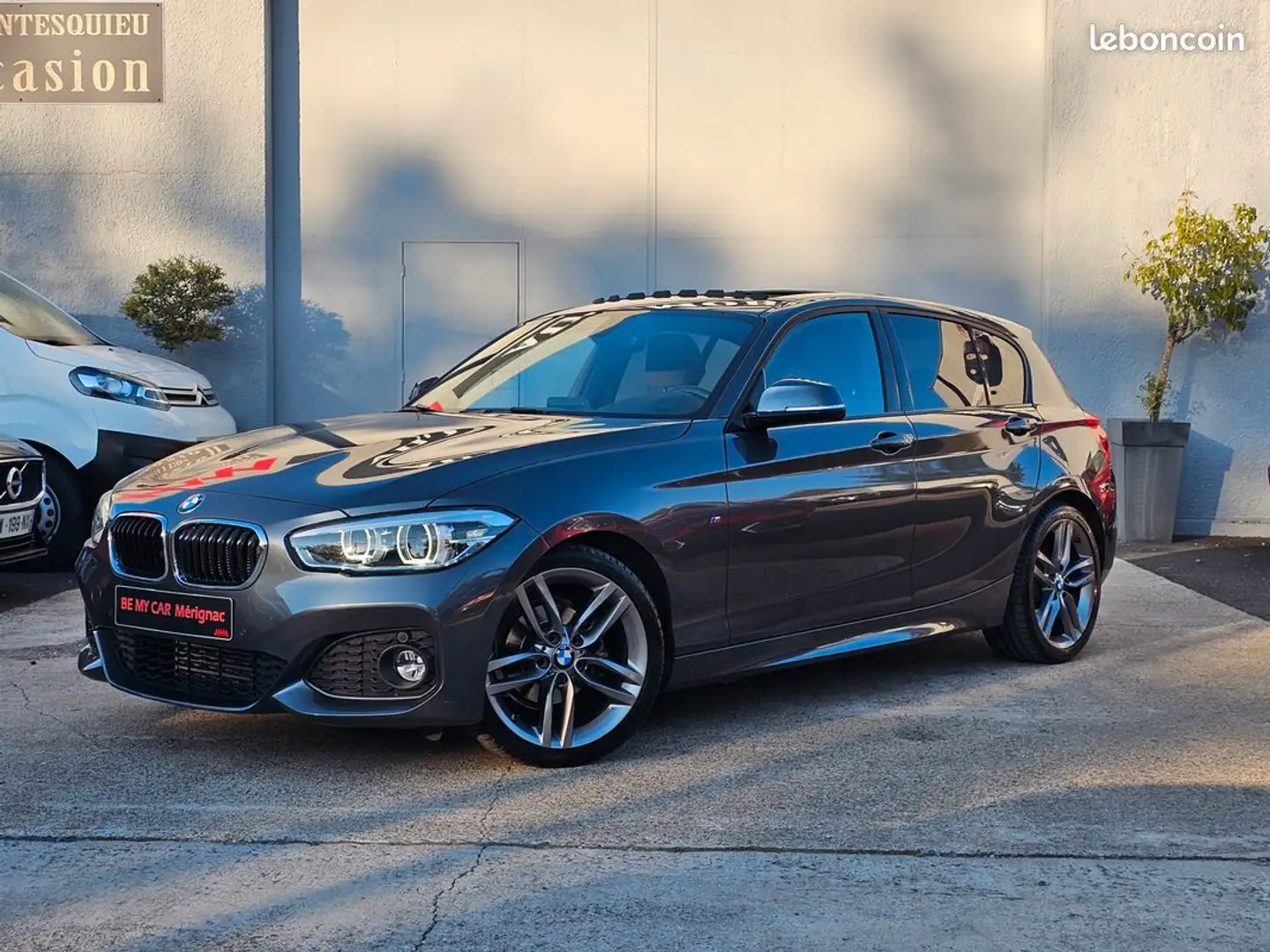 BMW 118 Superbe 118ia bva pack m sport toit ouvrant 68114kms Gris - 1