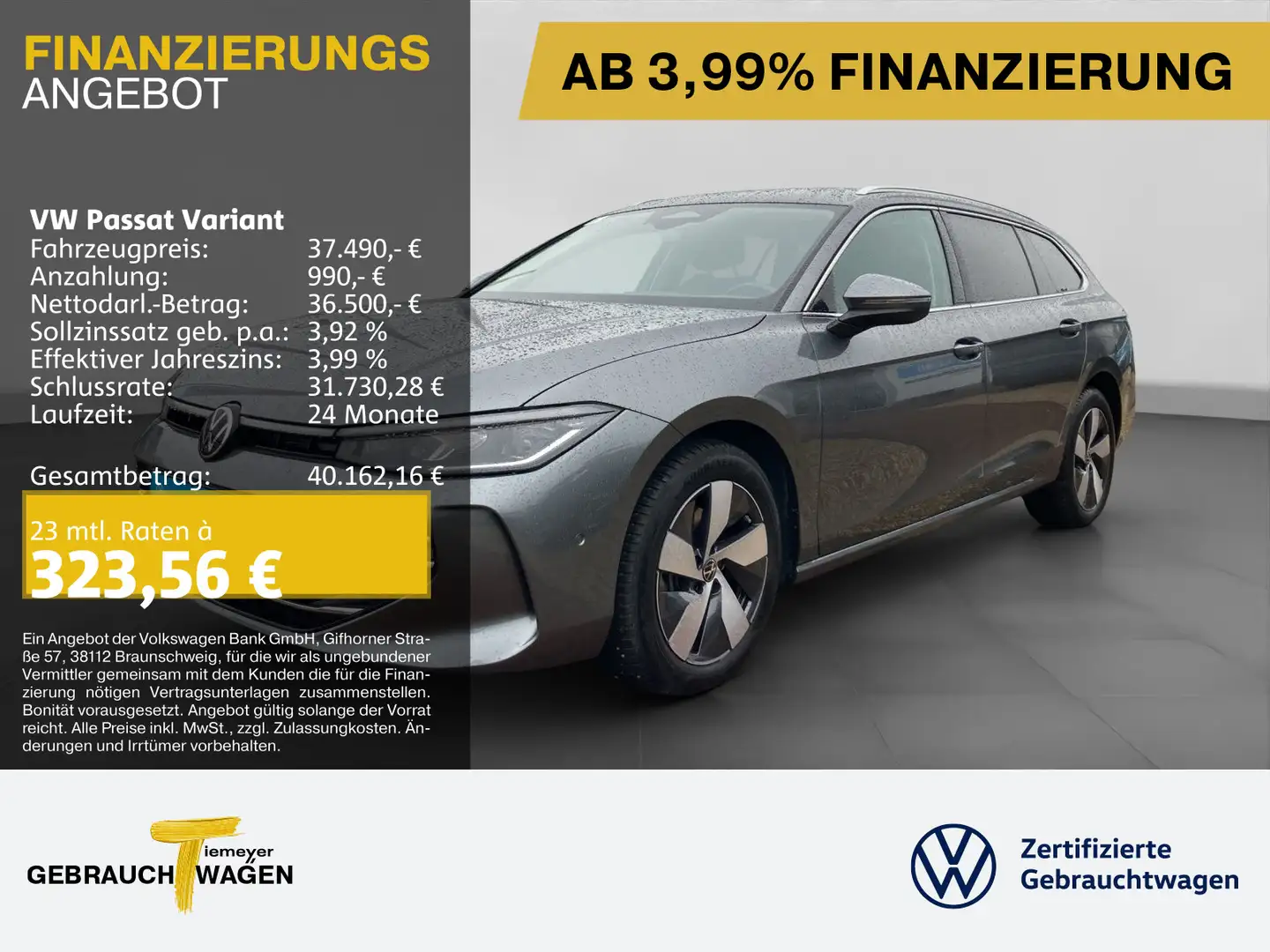 Volkswagen Passat Variant 2.0 TDI DSG ELEGANCE AHK KAMERA N Grau - 1