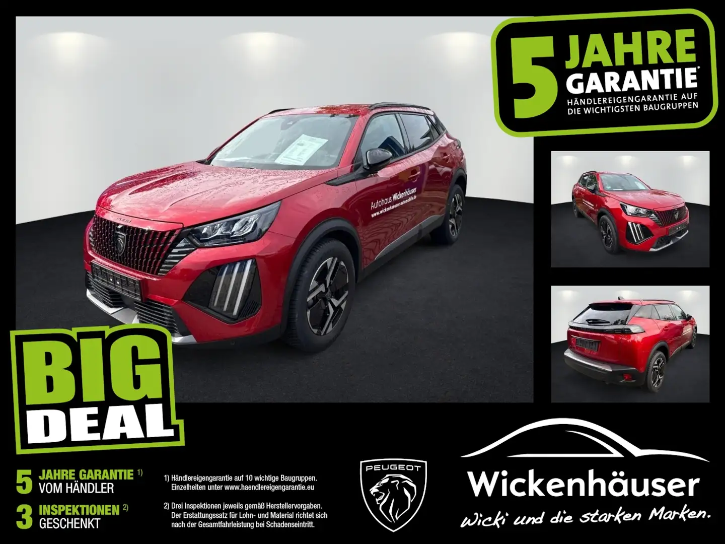 Peugeot 2008 1.2 PureTech 100 Allure Navi Kamera360 ACC Rot - 1