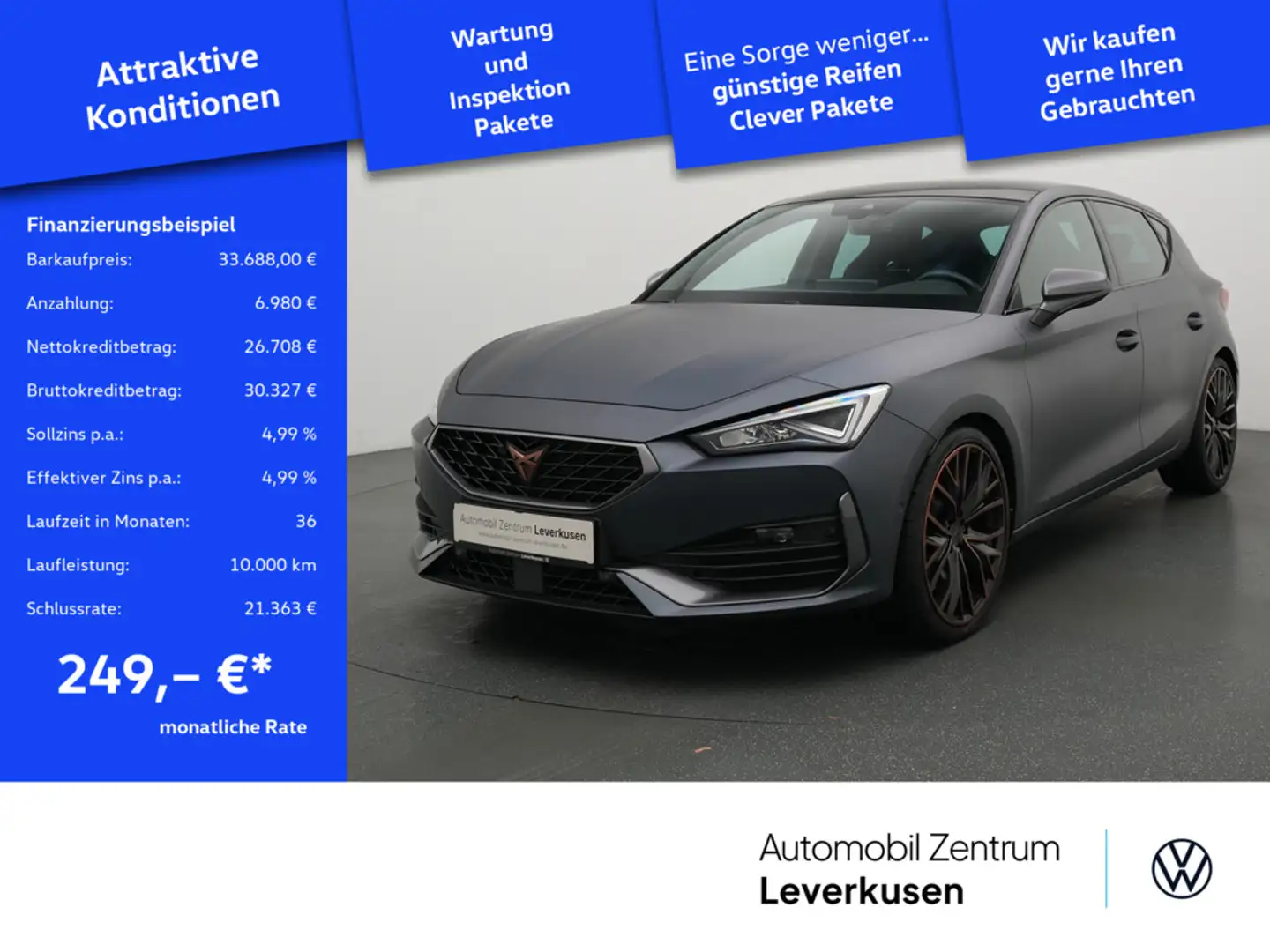 CUPRA Leon VZ ACC NAVI KAM MEMORY PANO Grau - 1