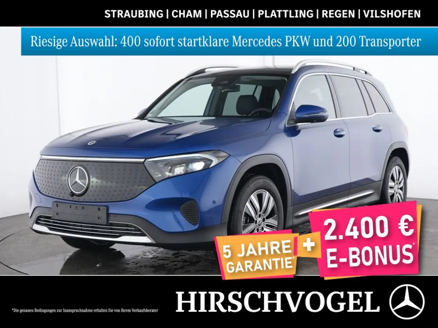 Mercedes-Benz EQB 350 4M Progressive+Pano+MBUX+Navi-Prem+360°K Blau - 1