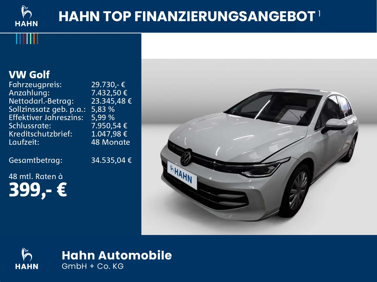Volkswagen Golf VIII 1.5eTSI DSG Style AHK Cam HuD LED+ Nav Weiß - 2